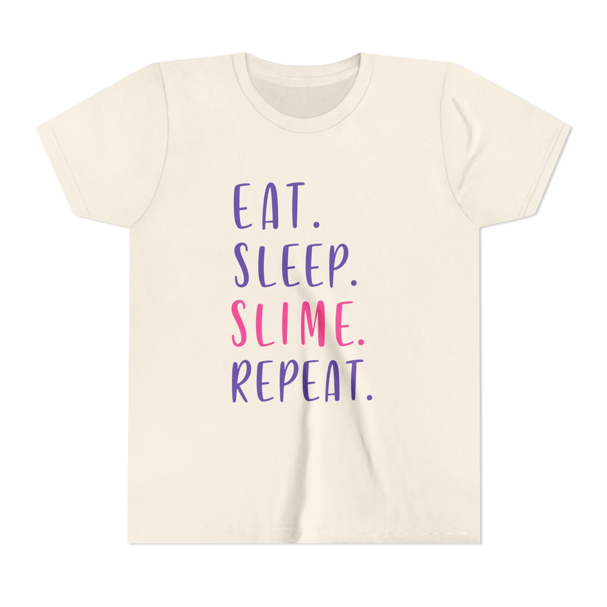 Youth Tee — "Eat. Sleep. Slime. Repeat." Kids Graphic Shirt
