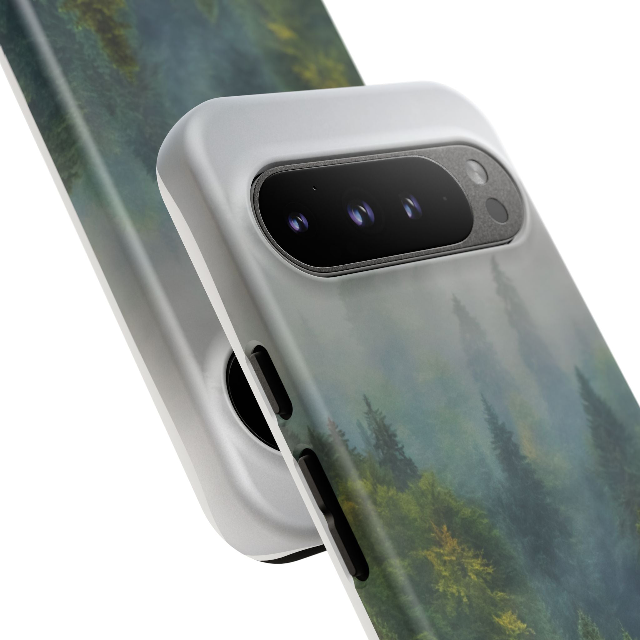Forest Mist Phone Case — Rainy Mountain Landscape Protective Cover
