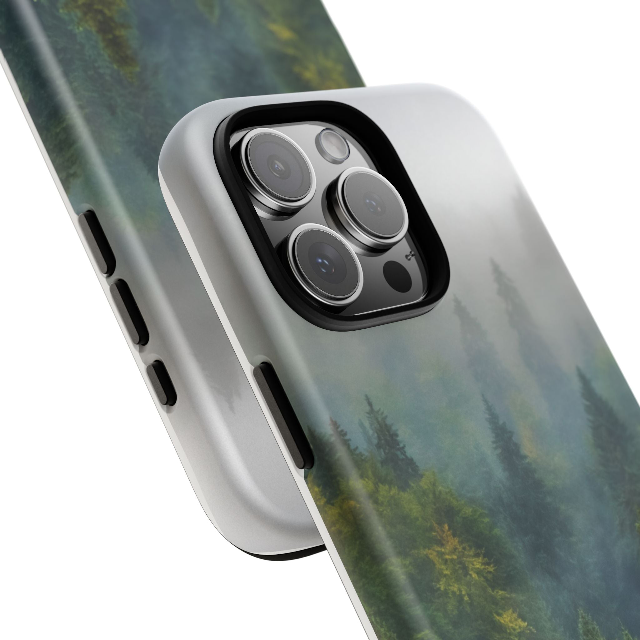 Forest Mist Phone Case — Rainy Mountain Landscape Protective Cover