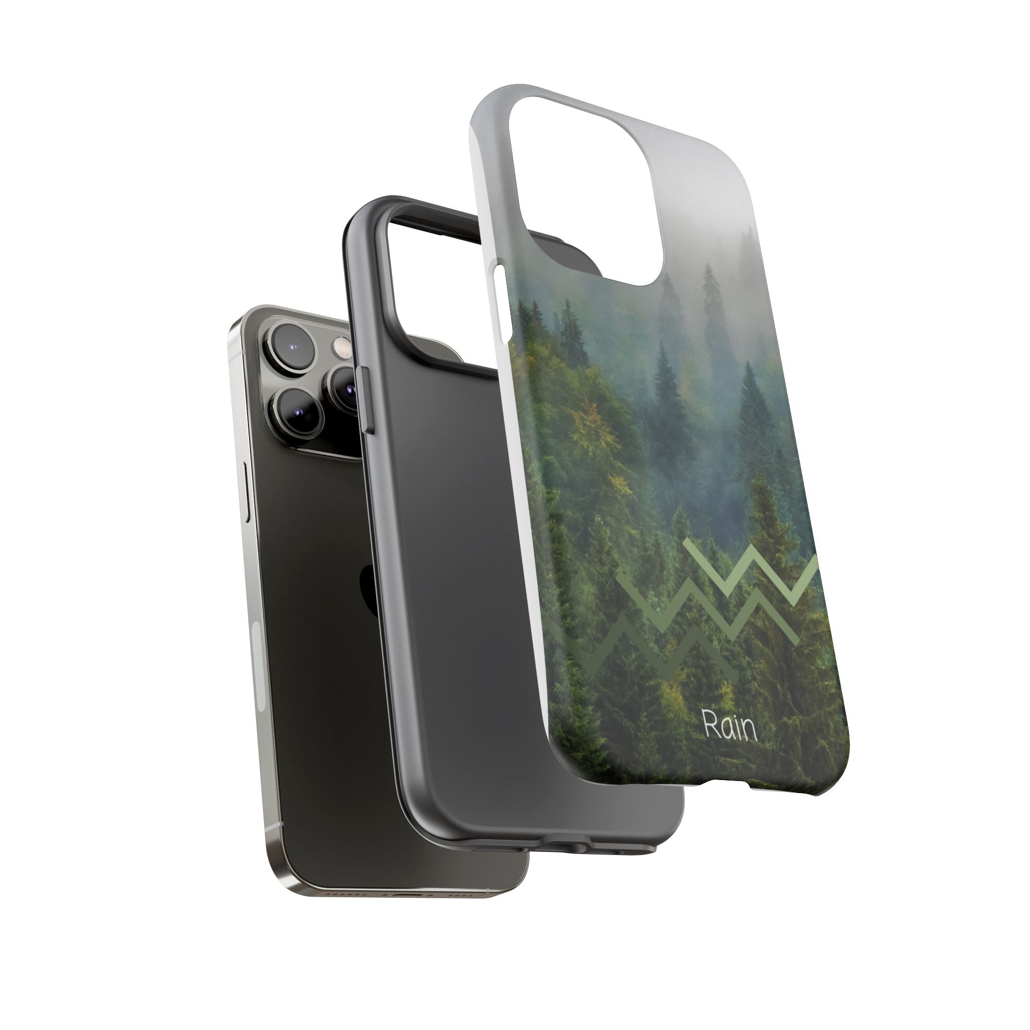 Forest Mist Phone Case — Rainy Mountain Landscape Protective Cover