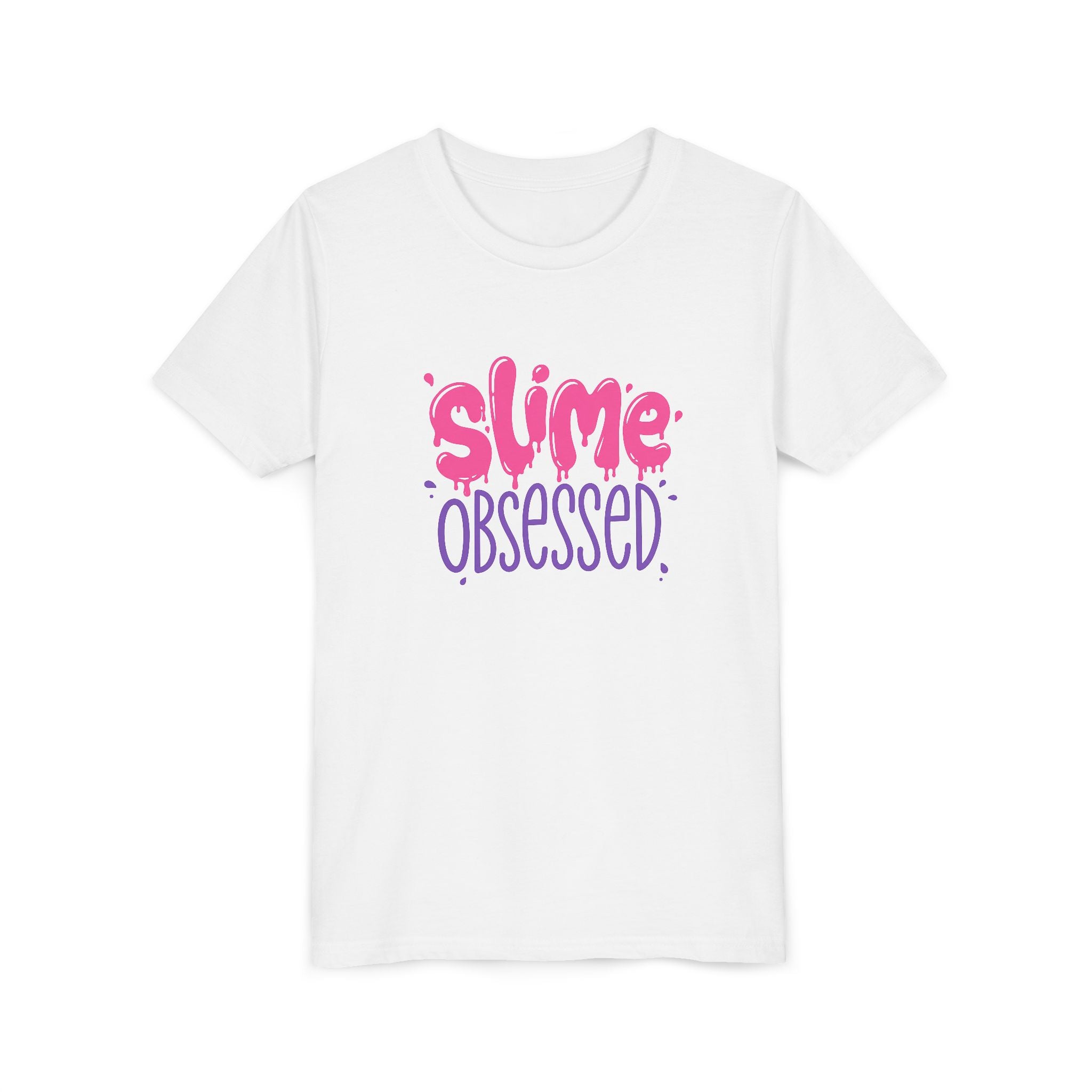 Youth Tee - "Slime Obsessed" Pink & Purple Graphic