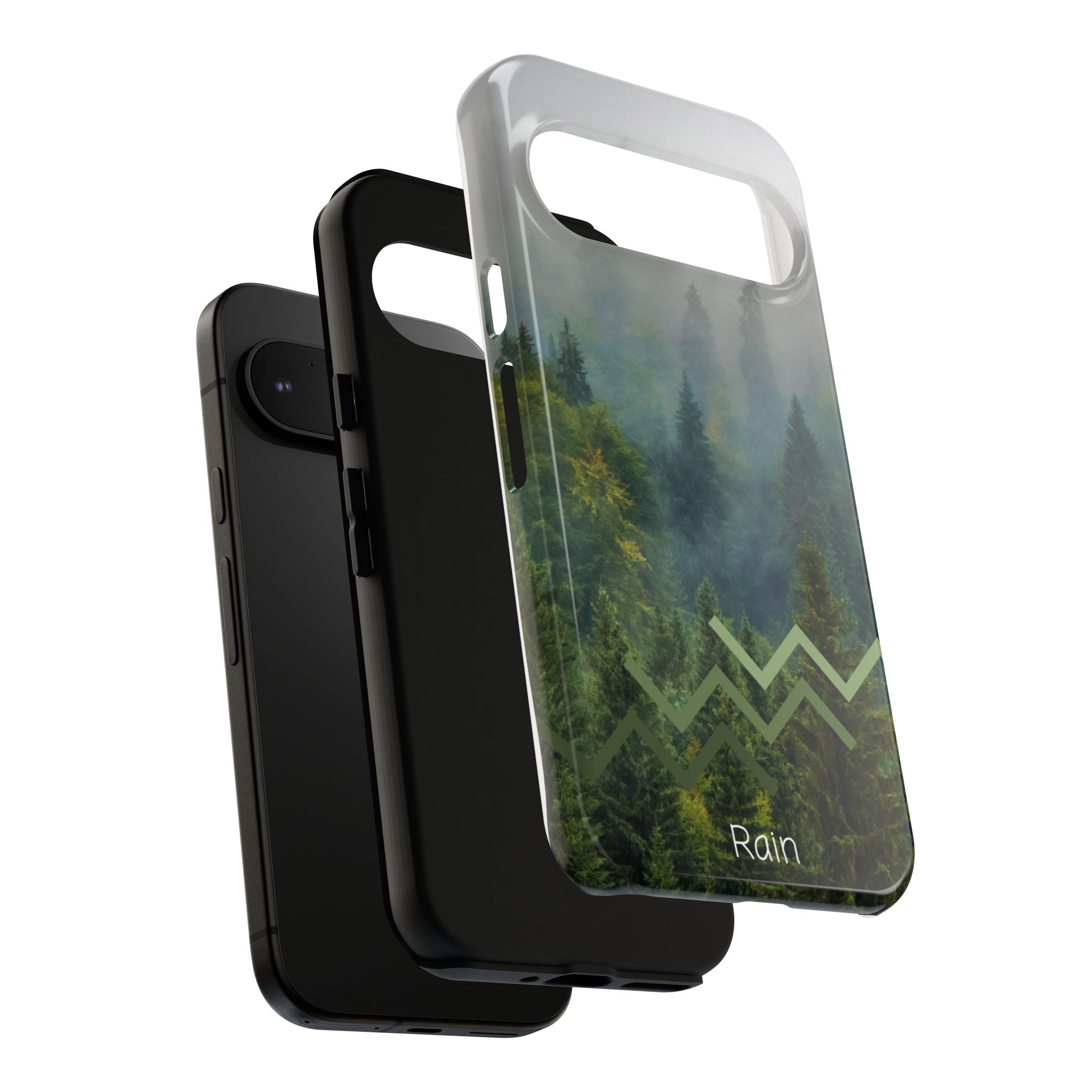 Forest Mist Phone Case — Rainy Mountain Landscape Protective Cover