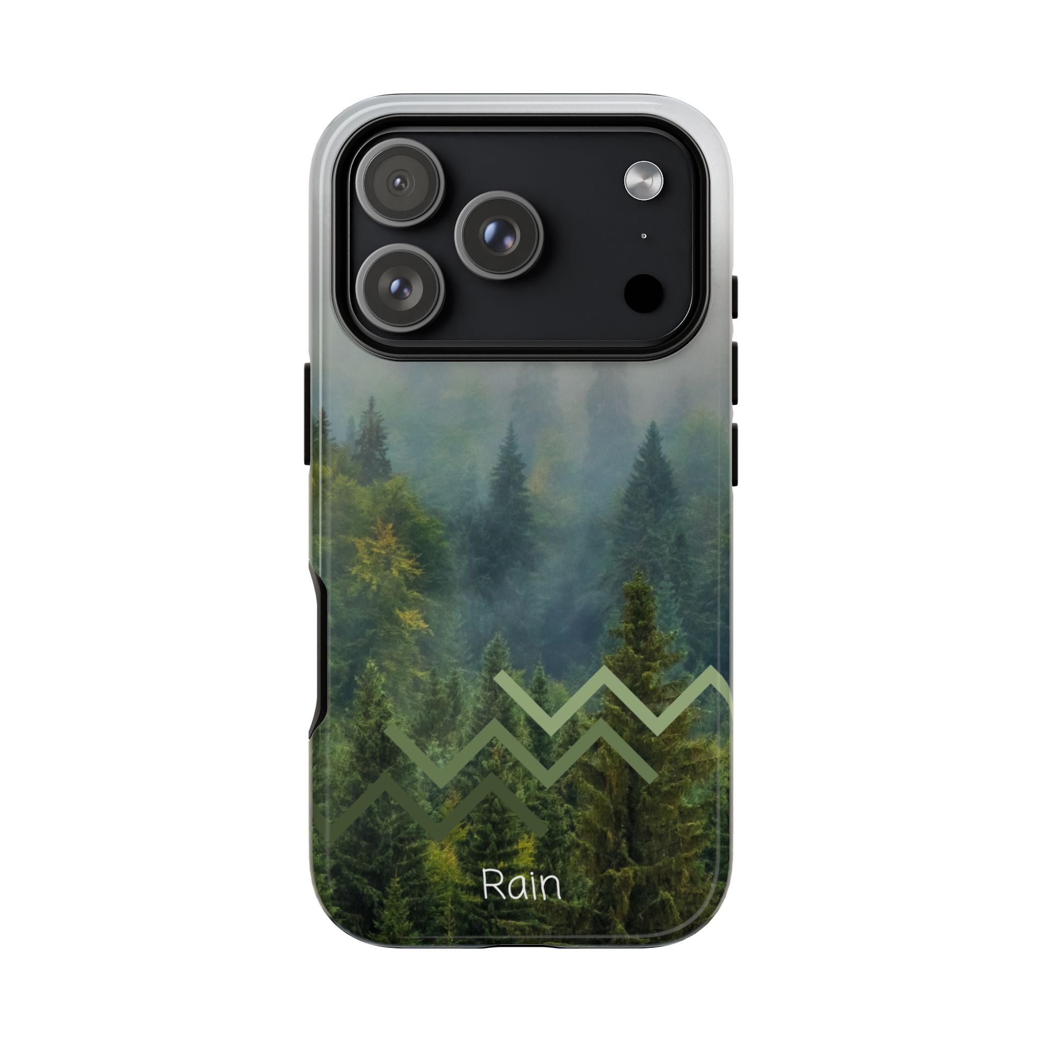Forest Mist Phone Case — Rainy Mountain Landscape Protective Cover
