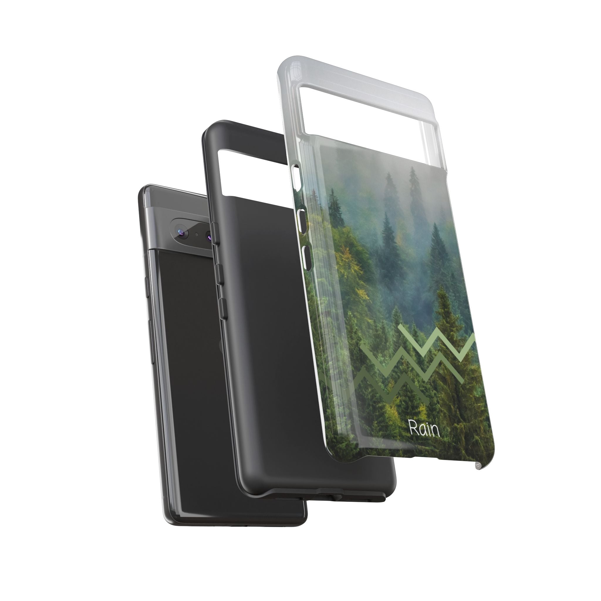 Forest Mist Phone Case — Rainy Mountain Landscape Protective Cover