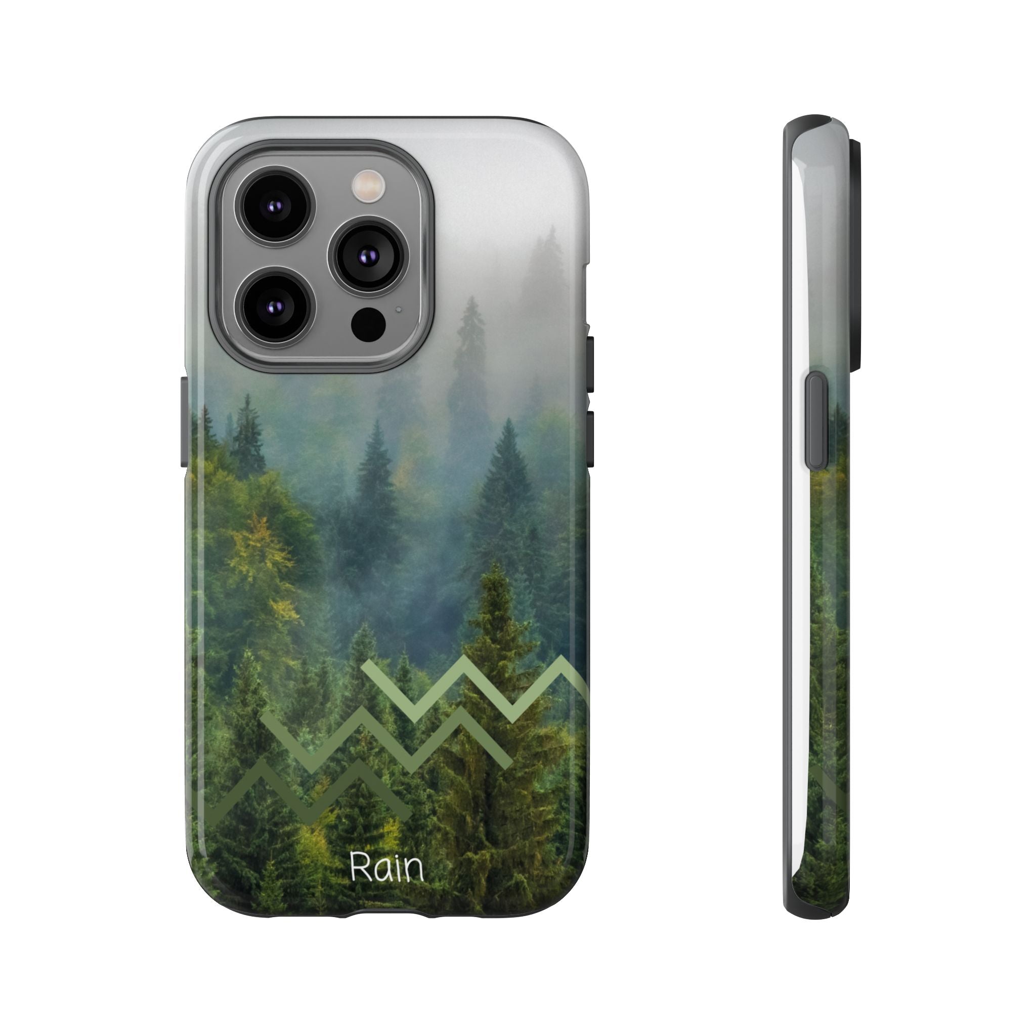 Forest Mist Phone Case — Rainy Mountain Landscape Protective Cover