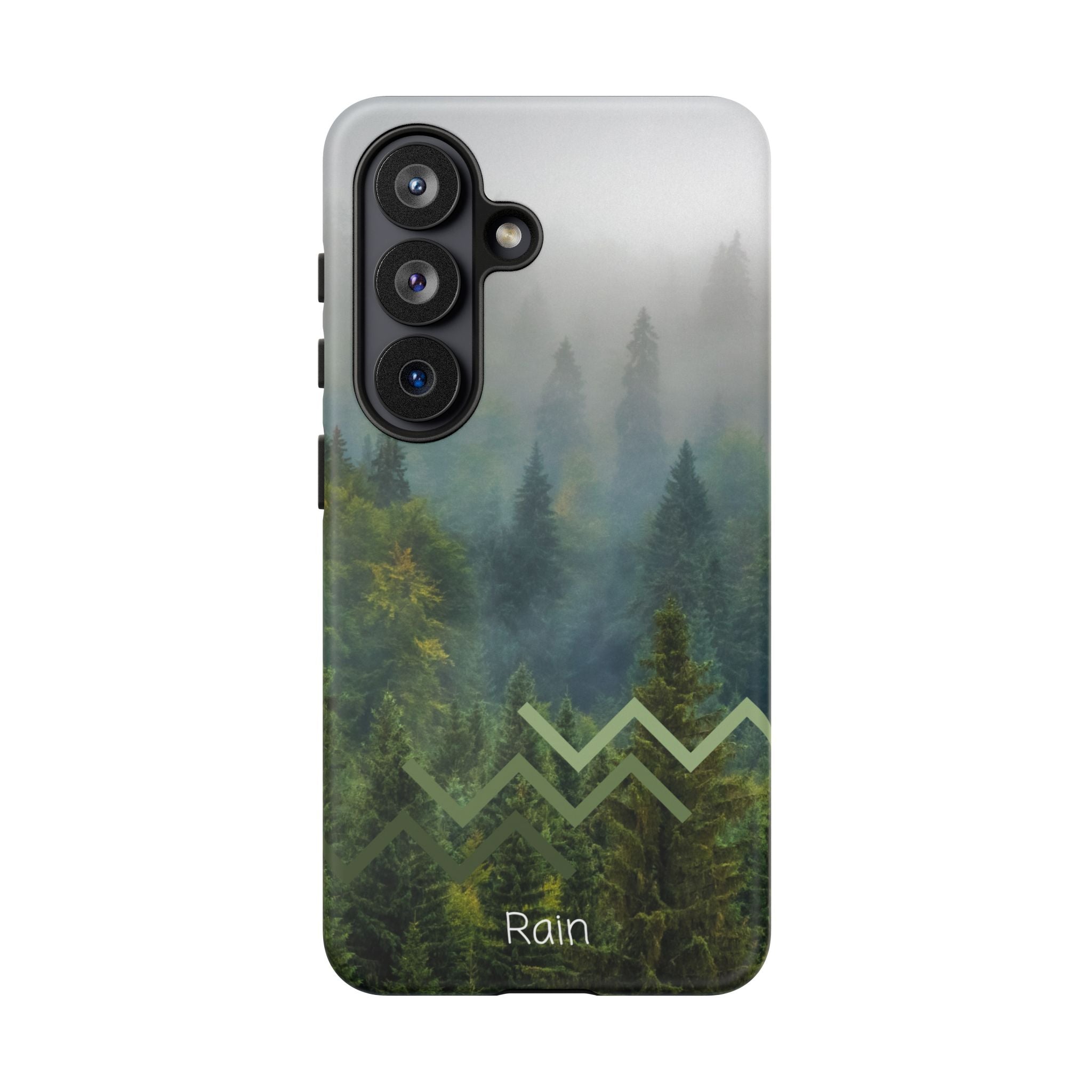 Forest Mist Phone Case — Rainy Mountain Landscape Protective Cover