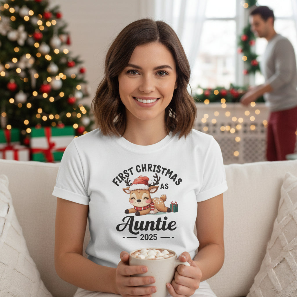 First Christmas as Auntie 2025 Tee