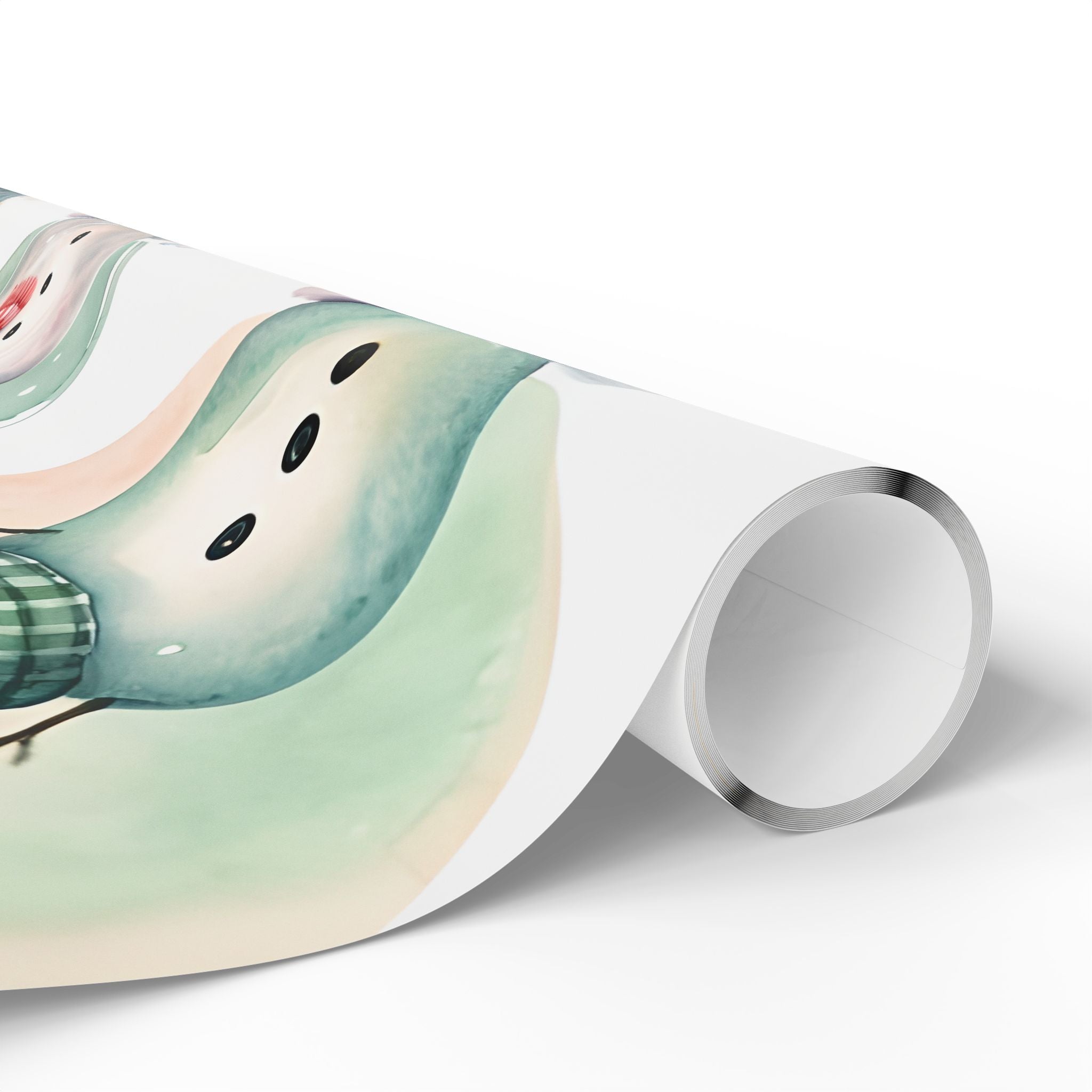Snowman Watercolor Wrapping Paper Roll