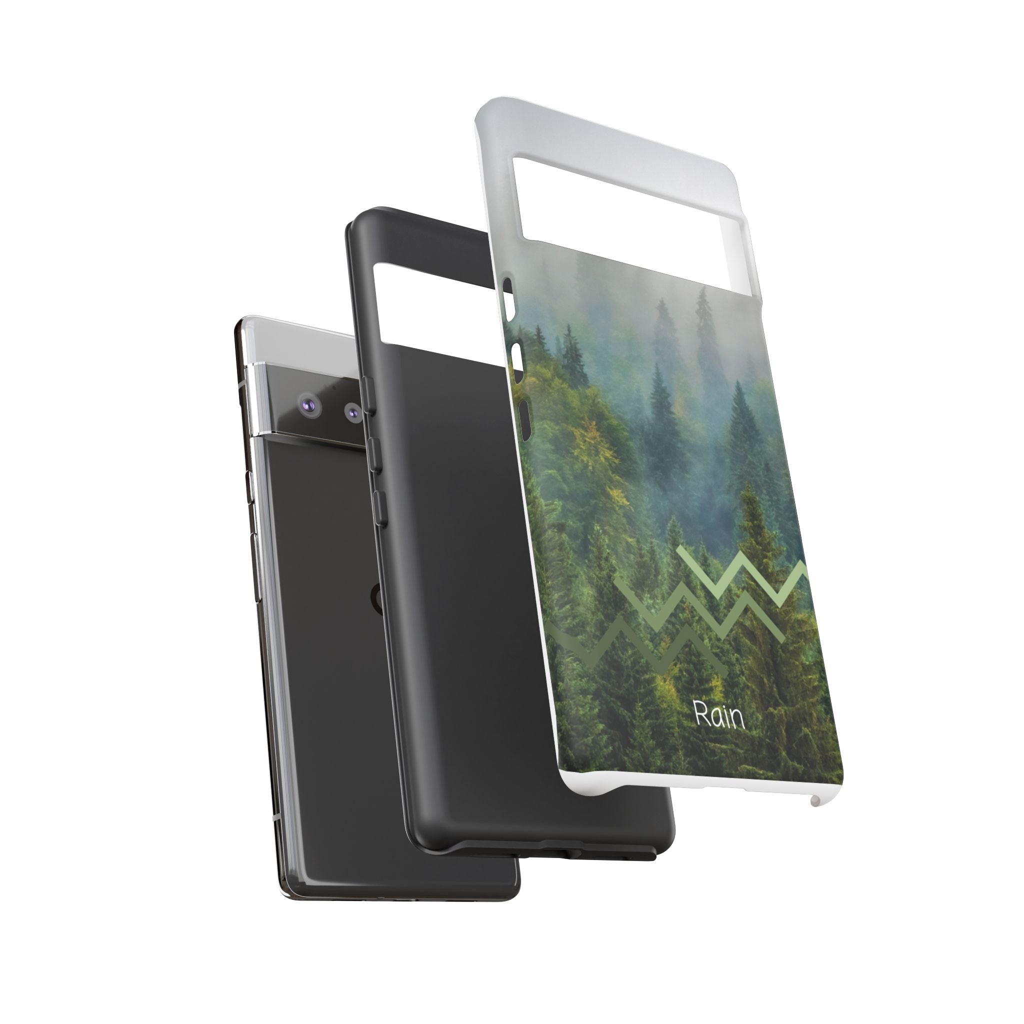 Forest Mist Phone Case — Rainy Mountain Landscape Protective Cover