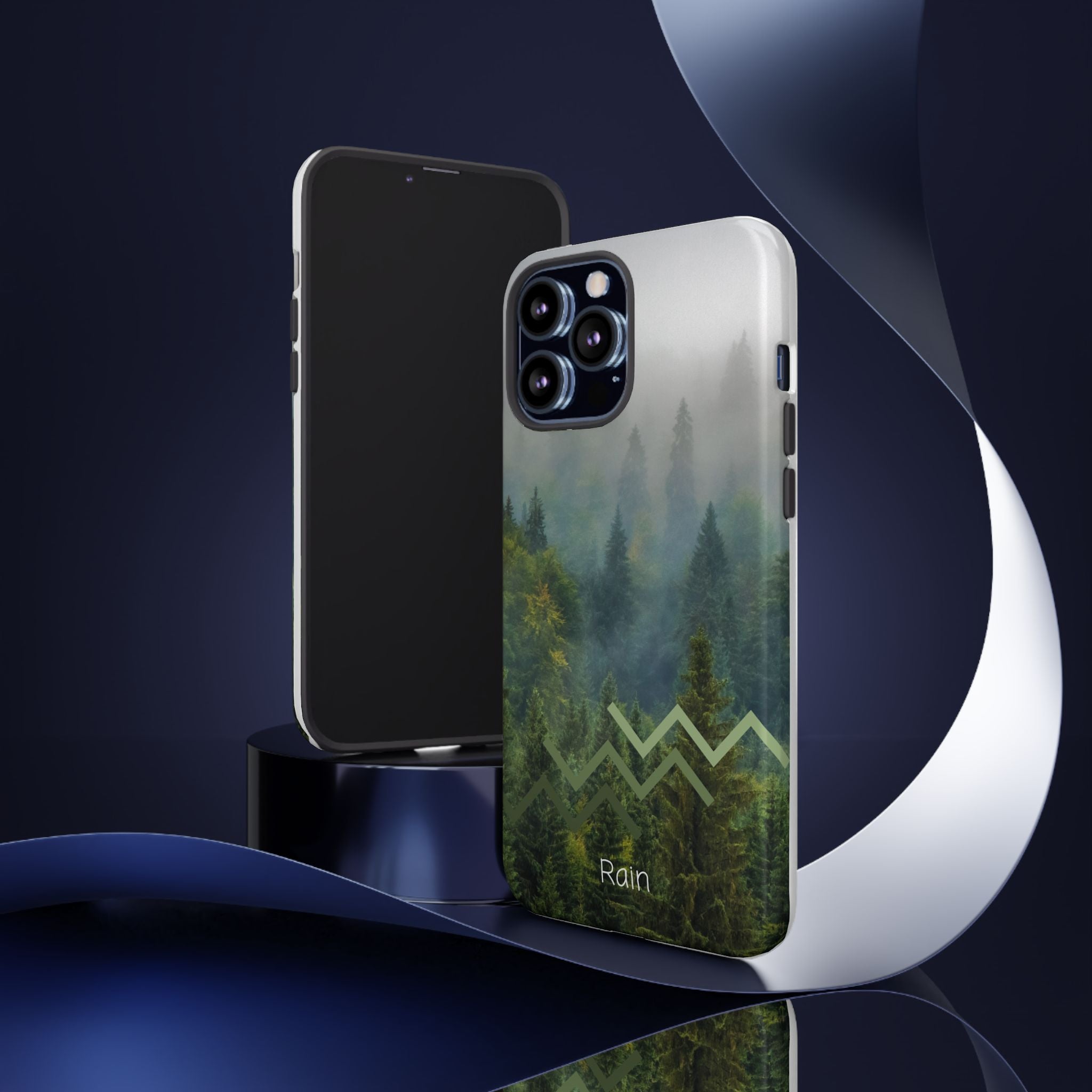 Forest Mist Phone Case — Rainy Mountain Landscape Protective Cover