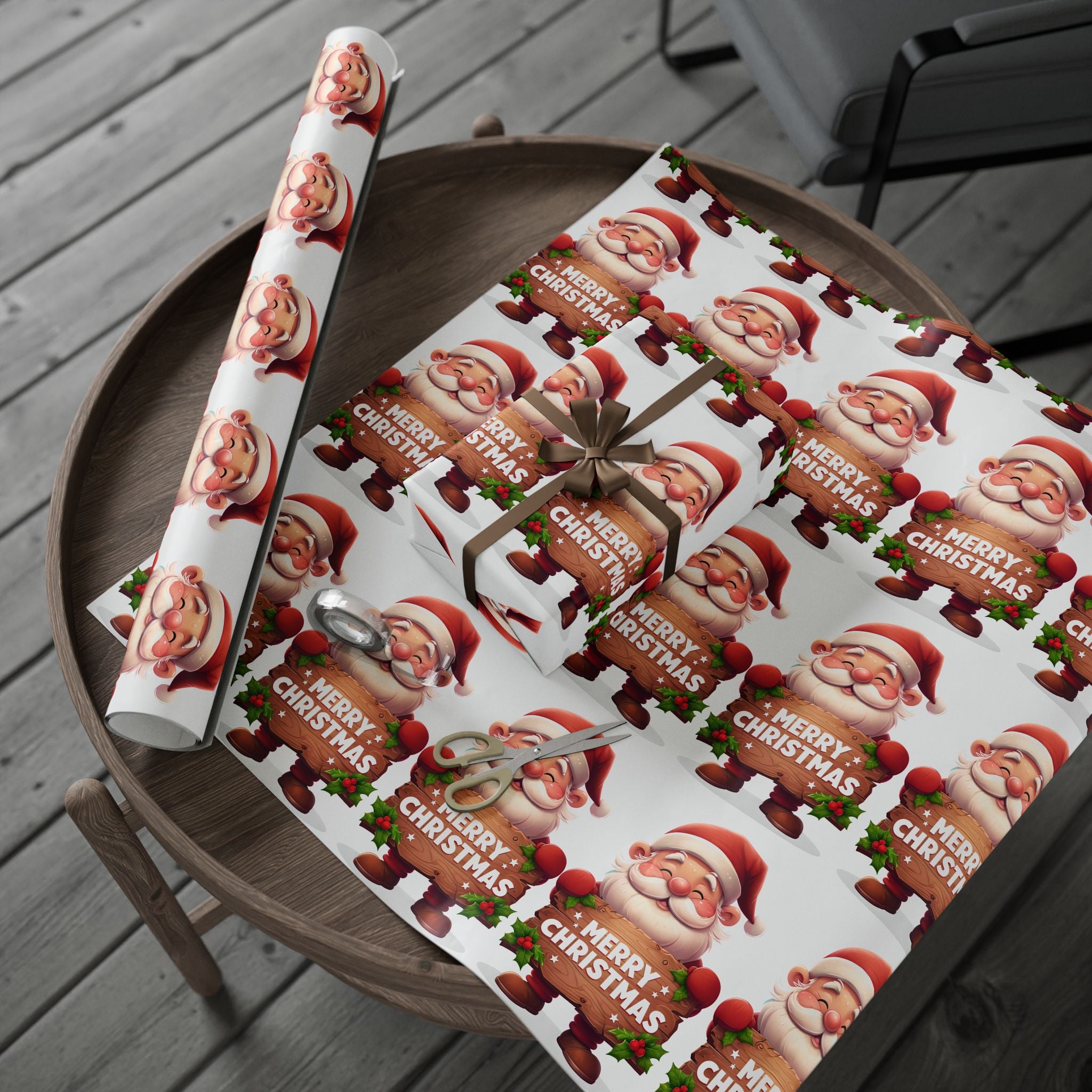 Santa 'Merry Christmas' Wrapping Paper