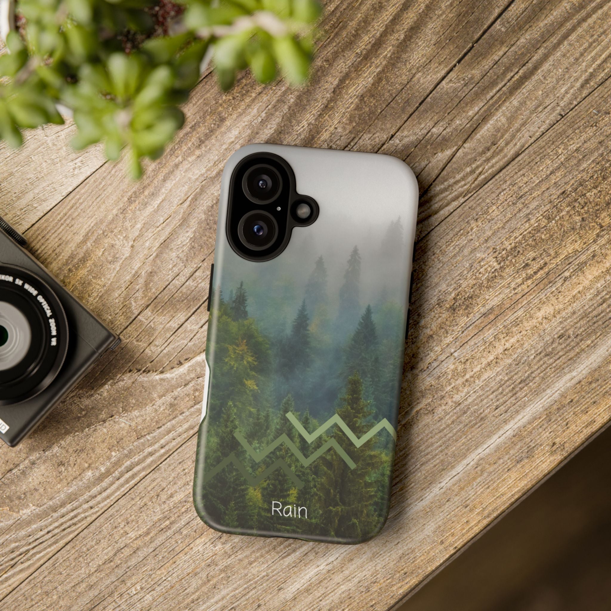 Forest Mist Phone Case — Rainy Mountain Landscape Protective Cover