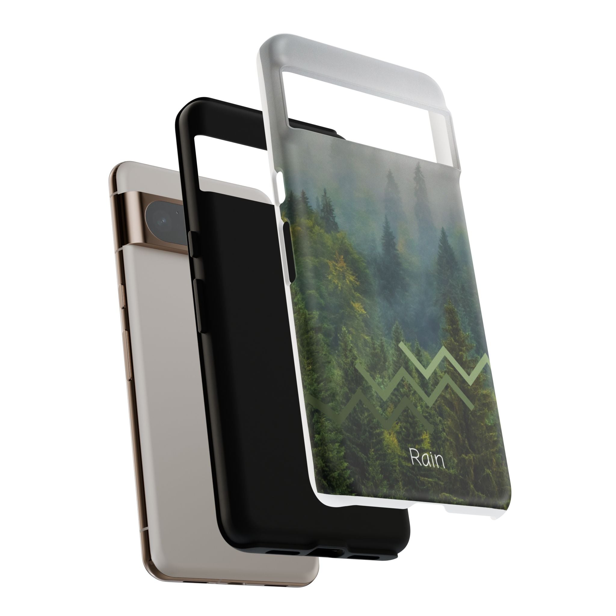 Forest Mist Phone Case — Rainy Mountain Landscape Protective Cover