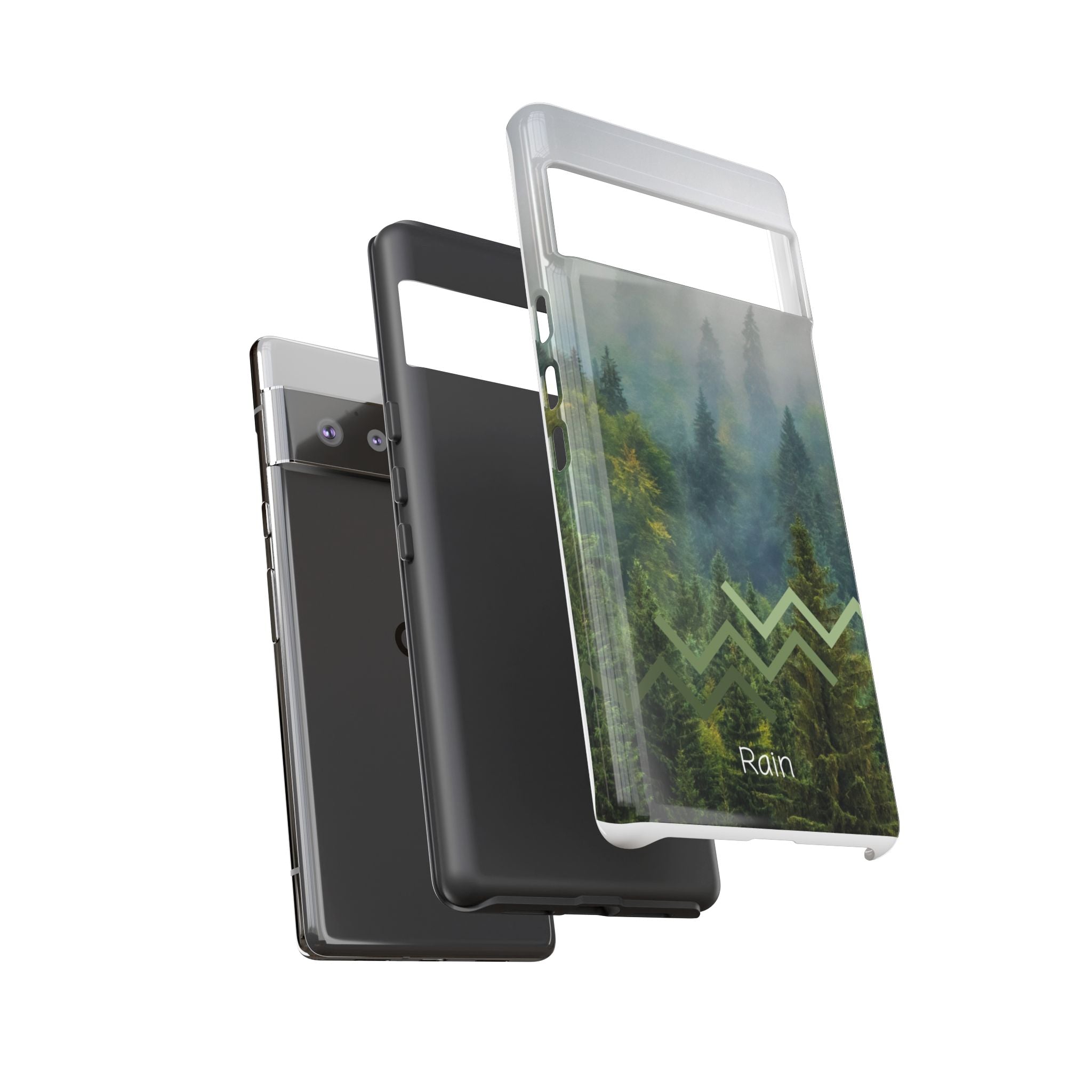 Forest Mist Phone Case — Rainy Mountain Landscape Protective Cover