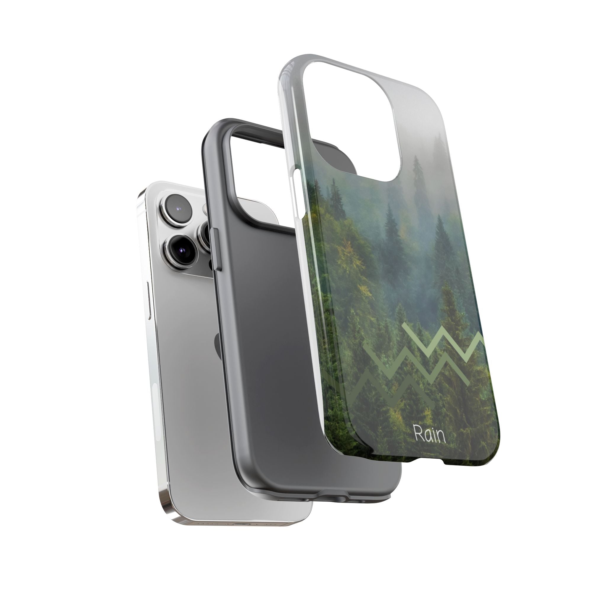 Forest Mist Phone Case — Rainy Mountain Landscape Protective Cover
