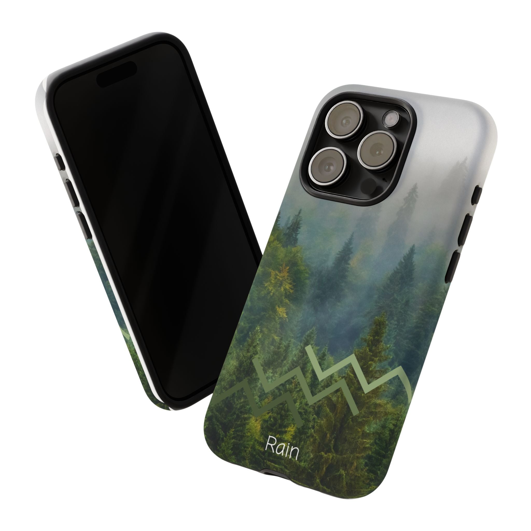 Forest Mist Phone Case — Rainy Mountain Landscape Protective Cover