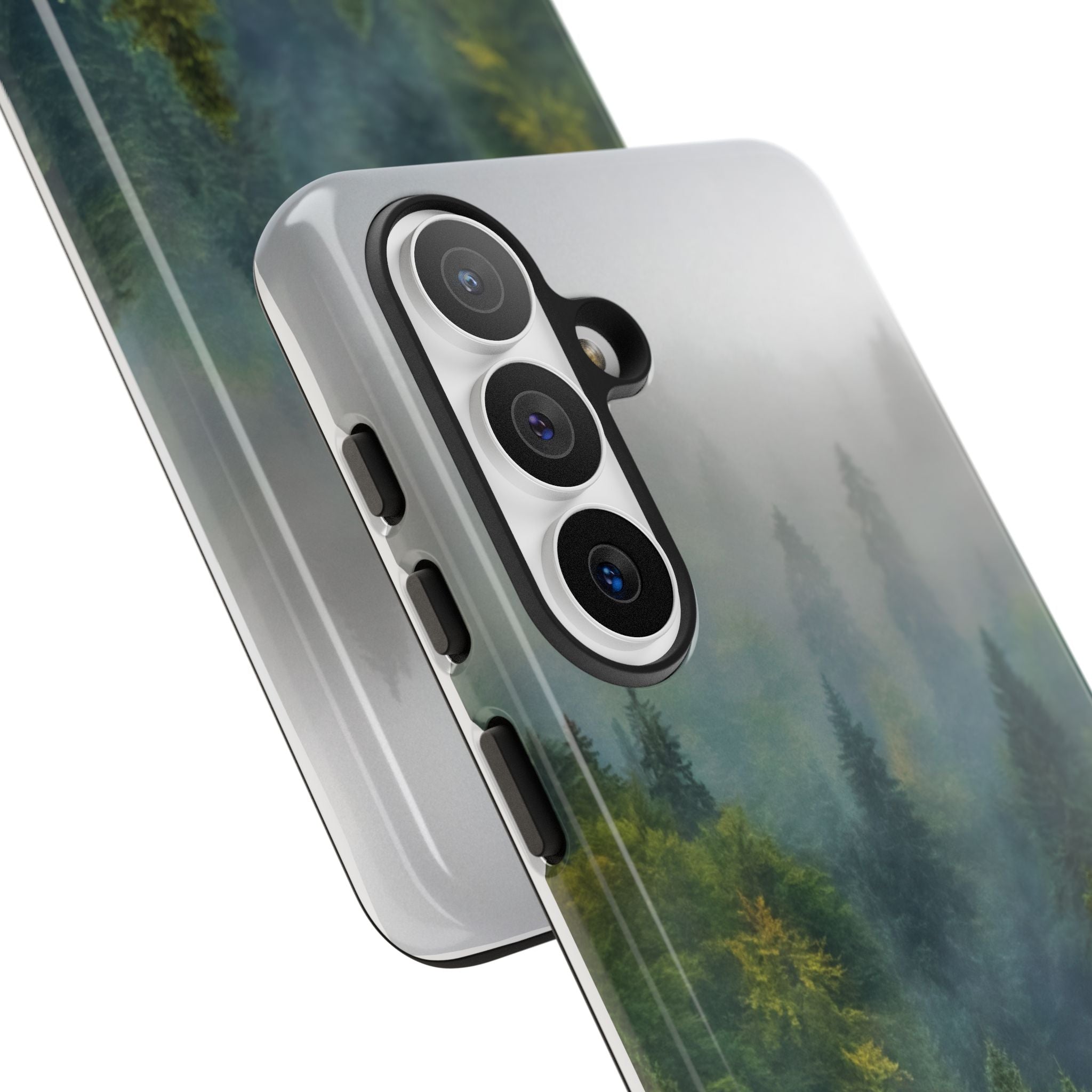 Forest Mist Phone Case — Rainy Mountain Landscape Protective Cover