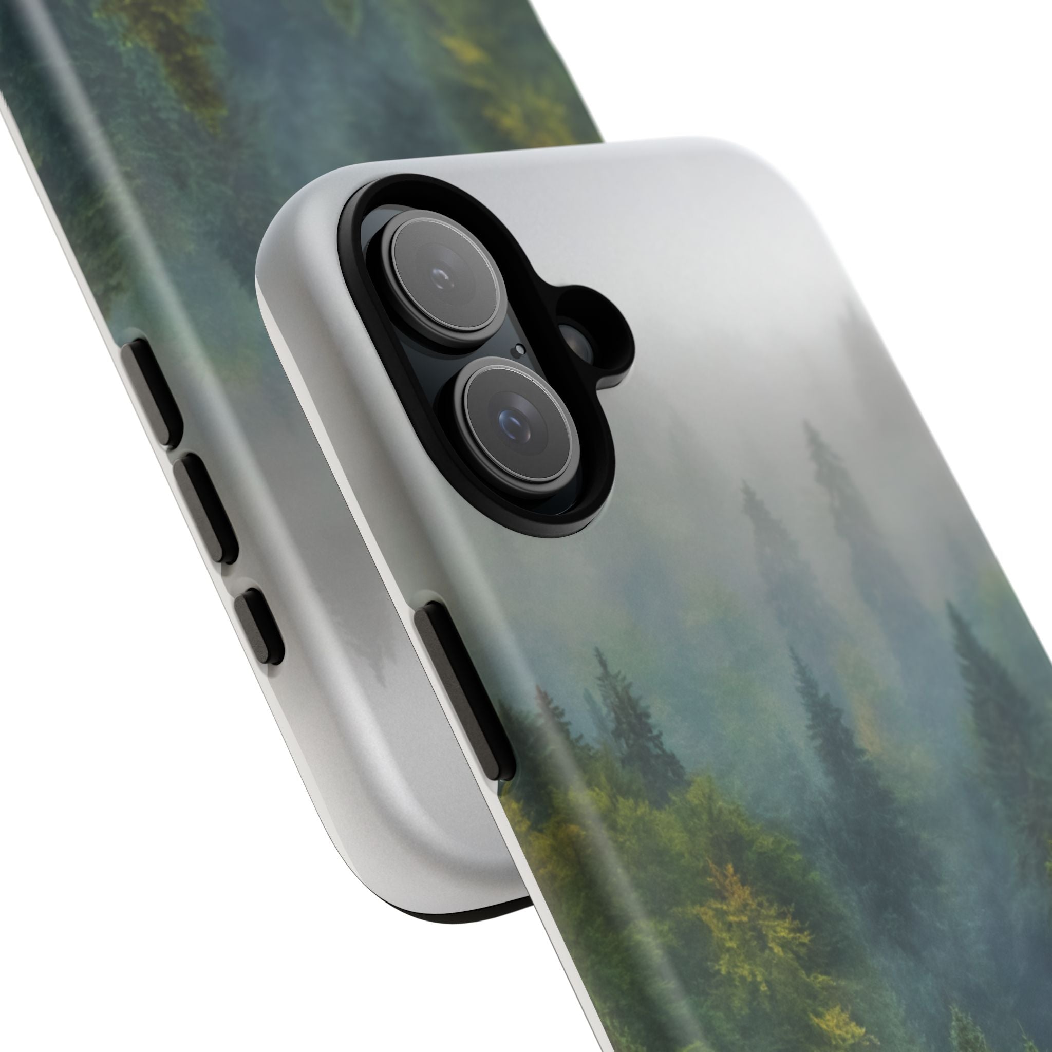 Forest Mist Phone Case — Rainy Mountain Landscape Protective Cover