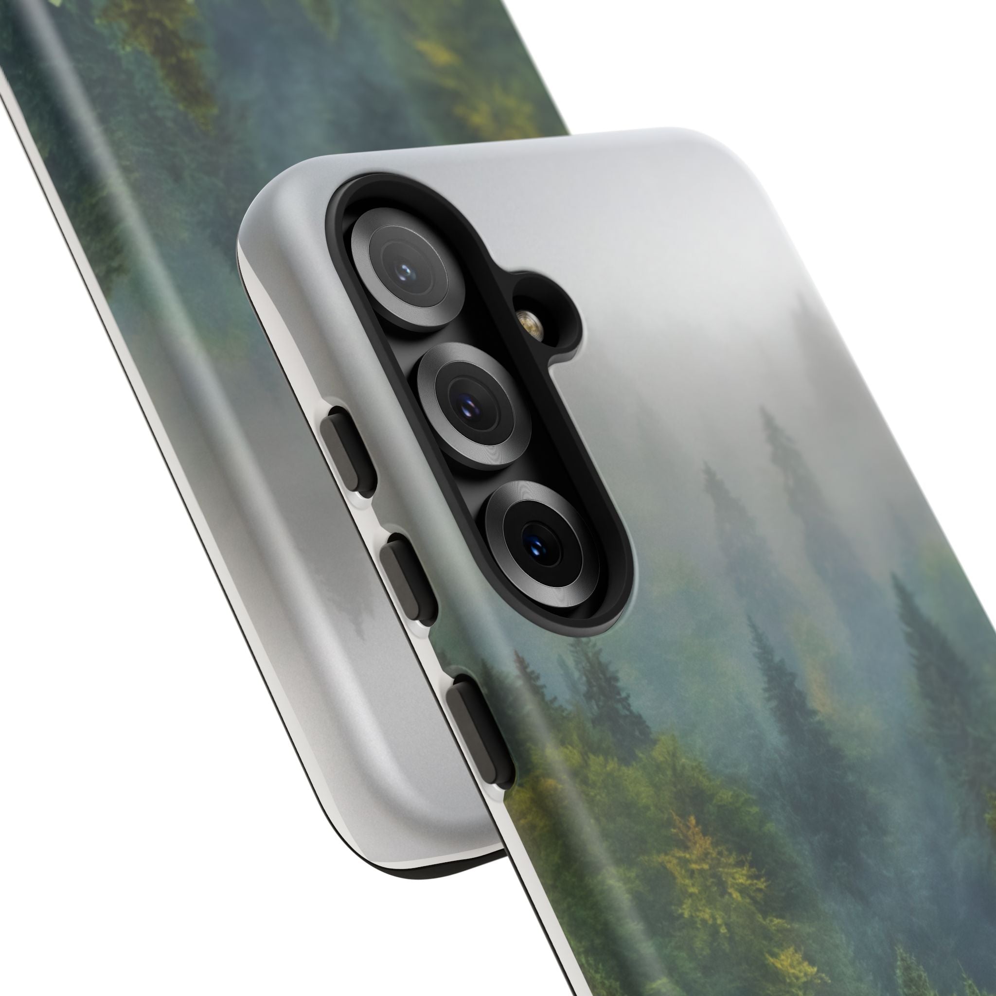 Forest Mist Phone Case — Rainy Mountain Landscape Protective Cover
