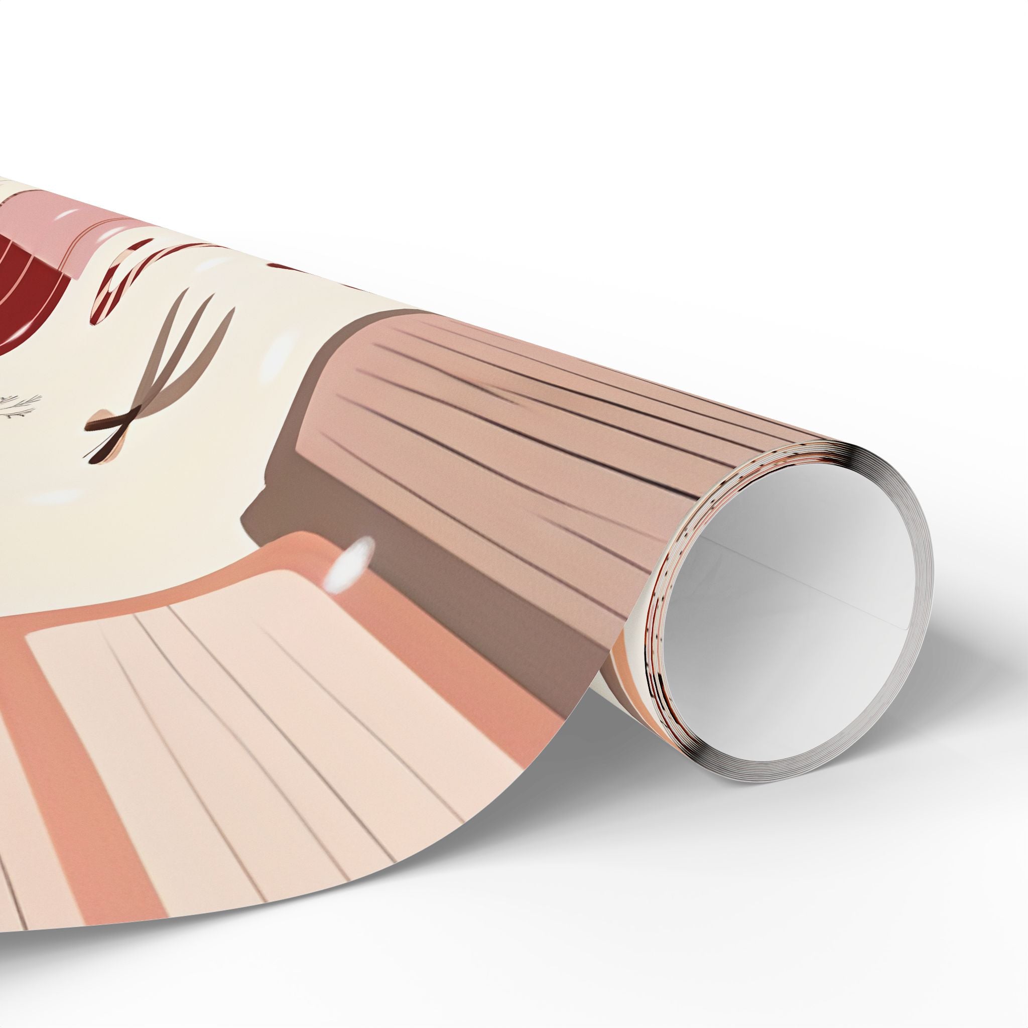 Book Lover Wrapping Paper Roll — Cozy Bookshelf Gift Wrap