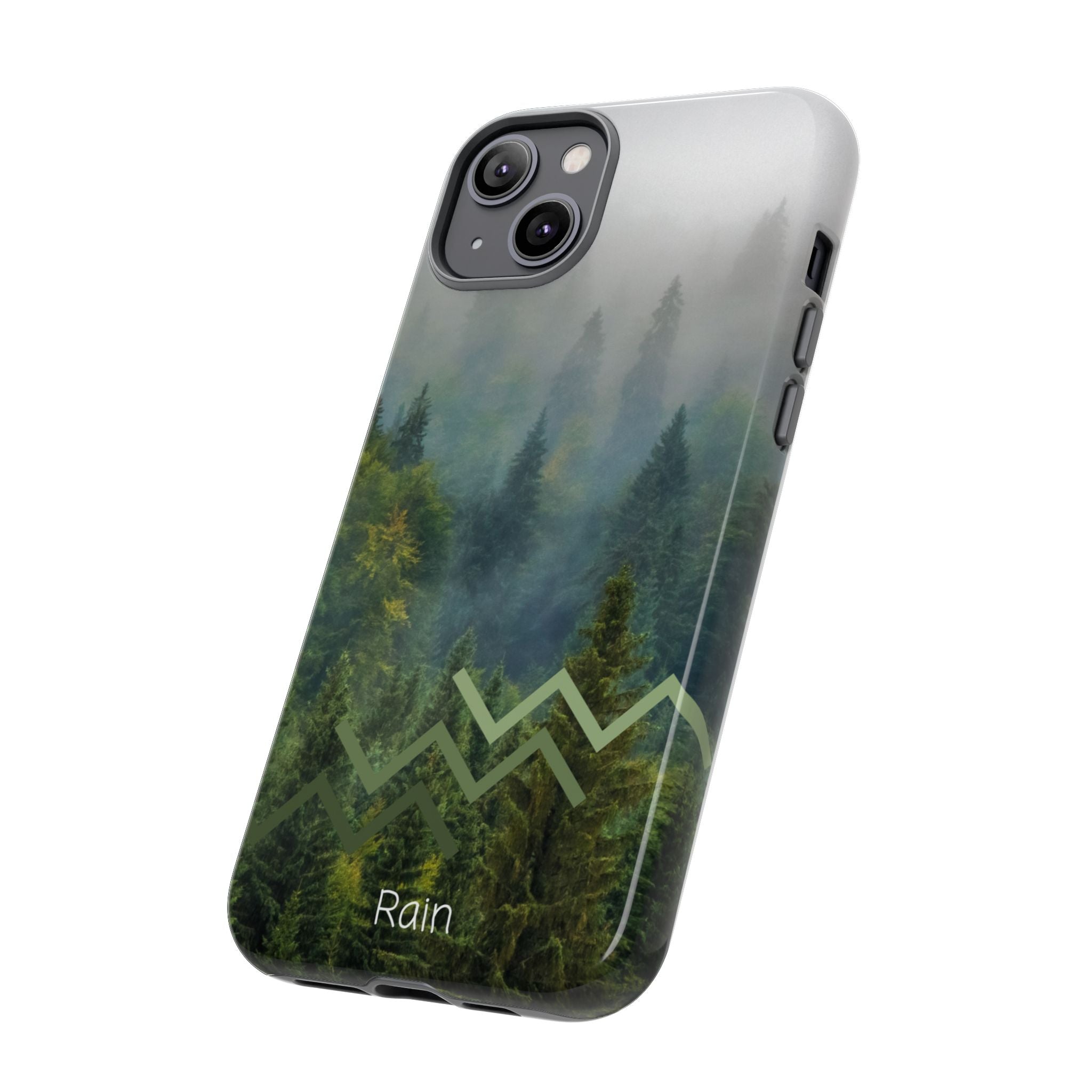 Forest Mist Phone Case — Rainy Mountain Landscape Protective Cover