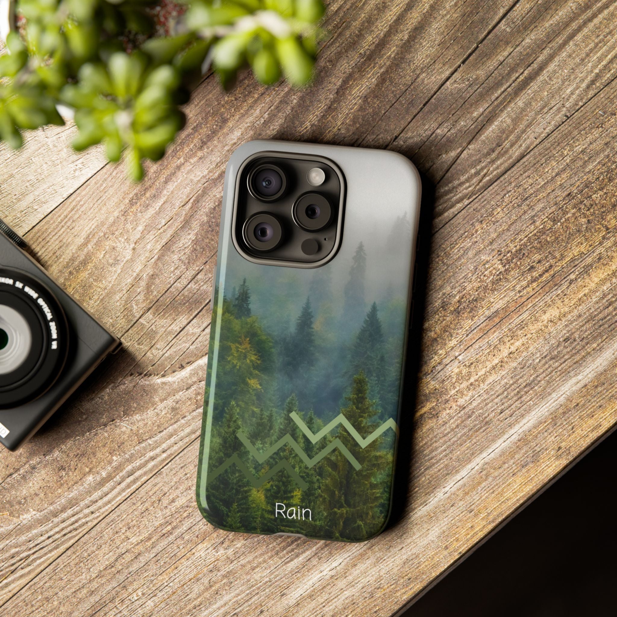 Forest Mist Phone Case — Rainy Mountain Landscape Protective Cover