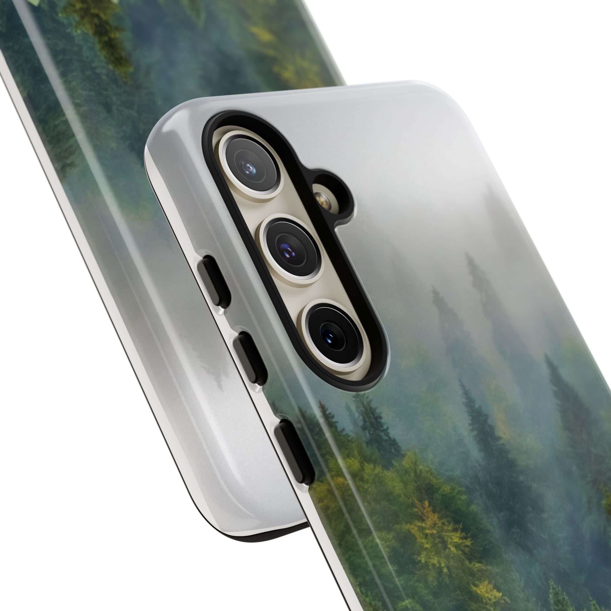 Forest Mist Phone Case — Rainy Mountain Landscape Protective Cover