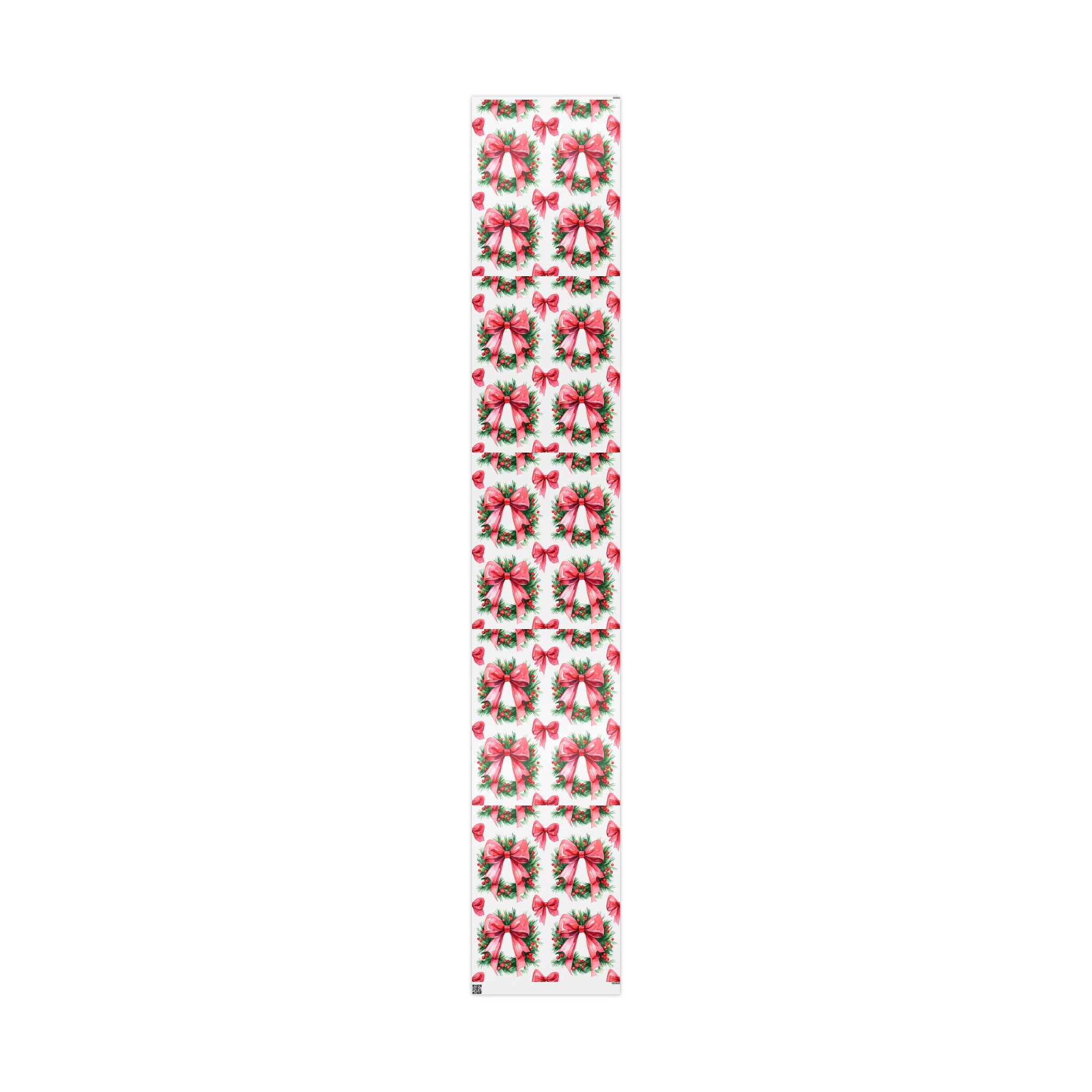 Pink Wreath Holiday Wrapping Paper Roll