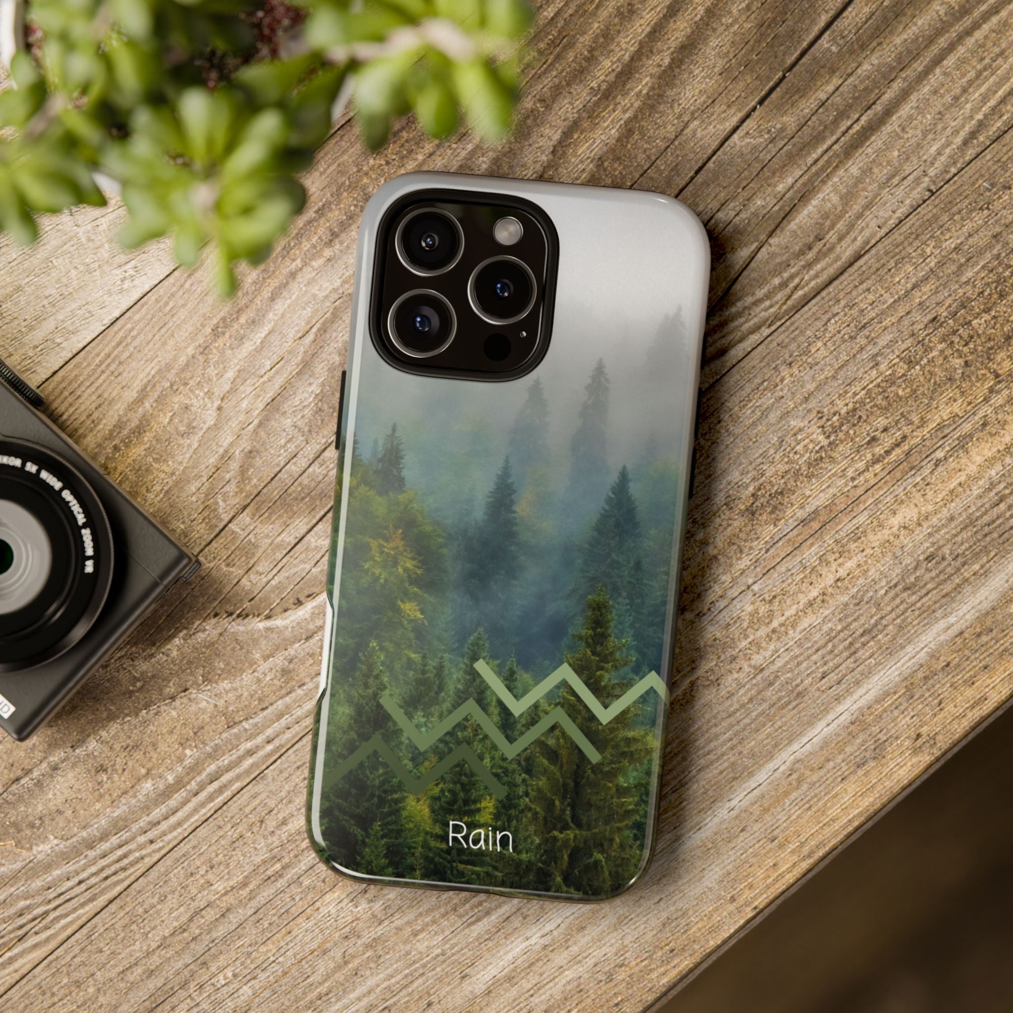 Forest Mist Phone Case — Rainy Mountain Landscape Protective Cover