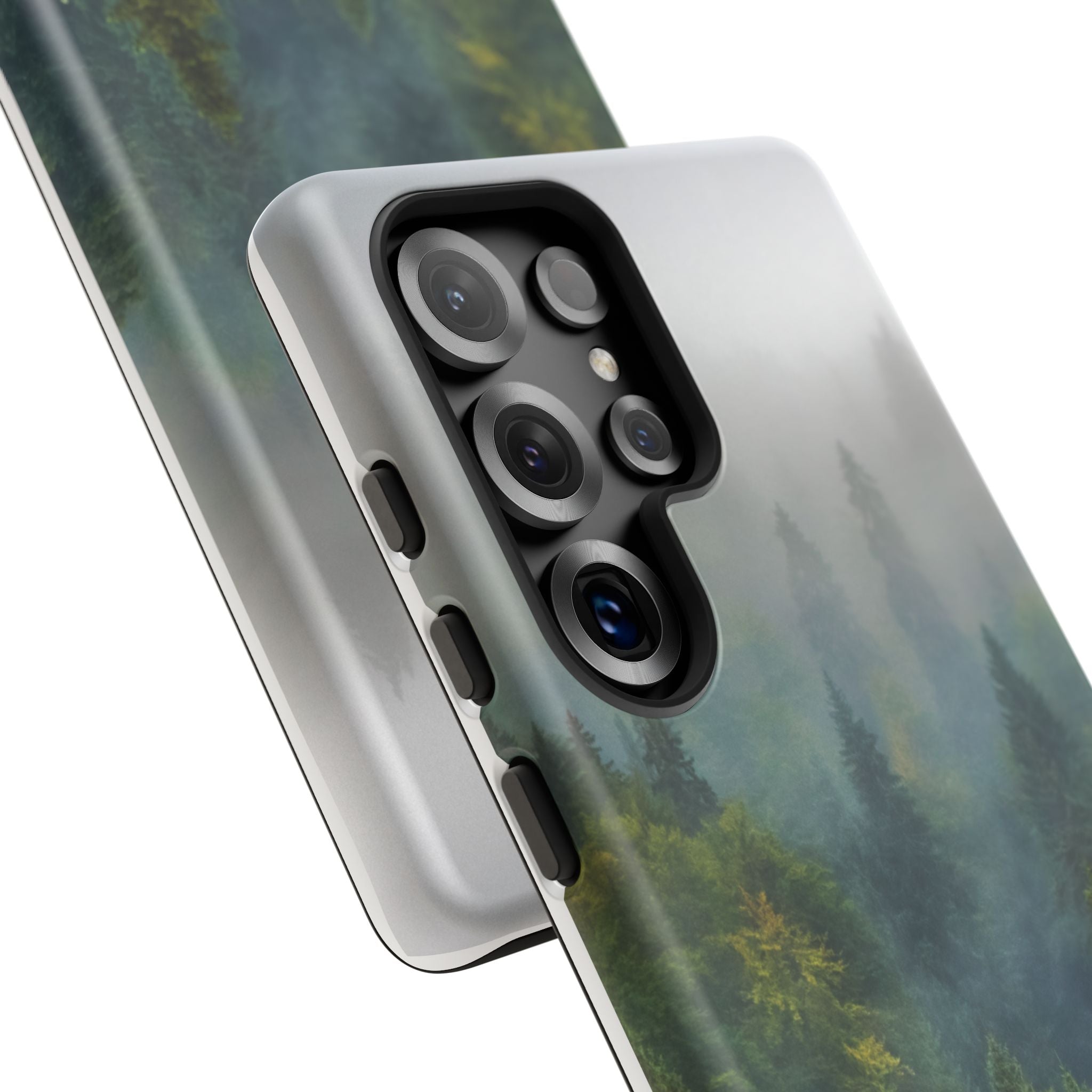 Forest Mist Phone Case — Rainy Mountain Landscape Protective Cover