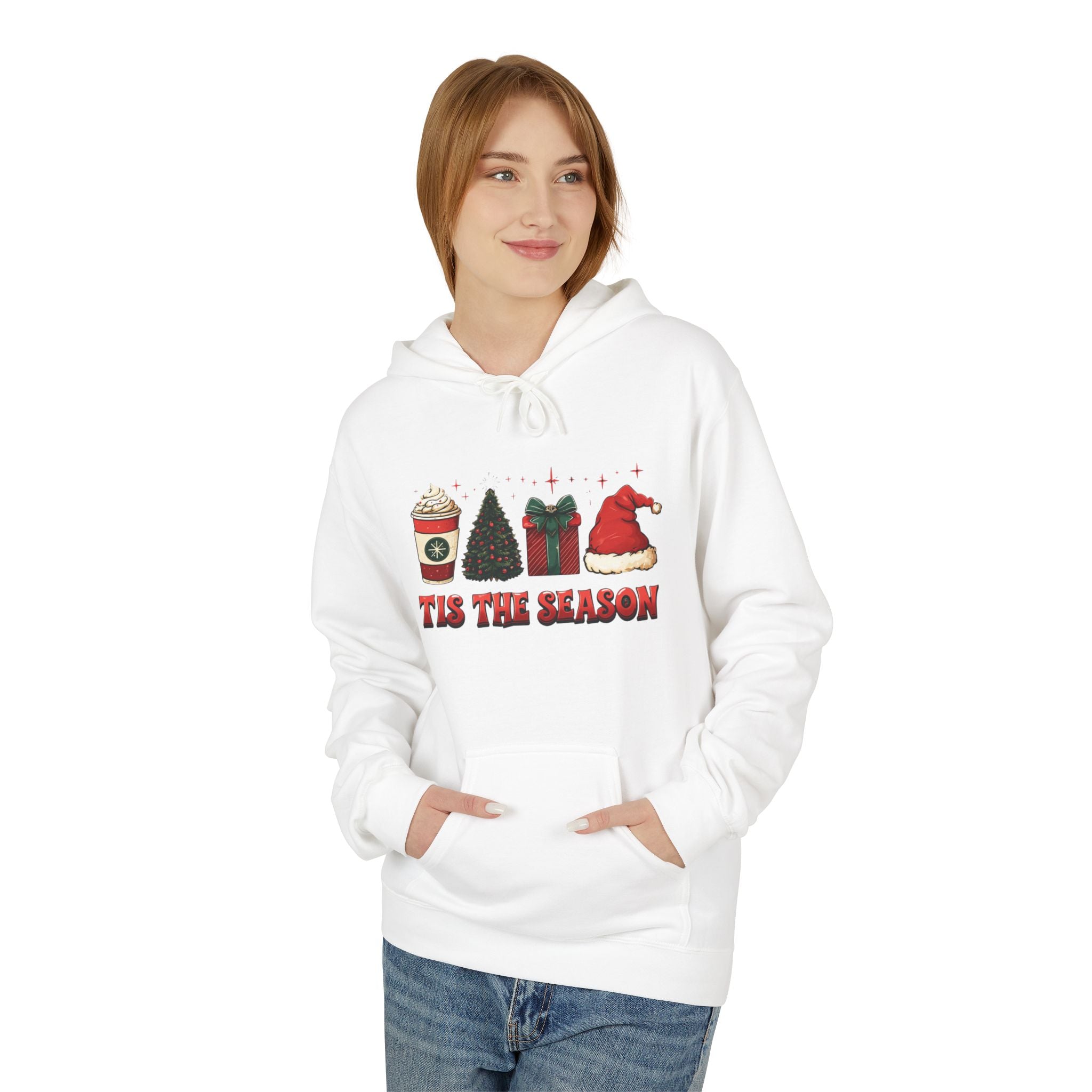 Christmas Icons Hoodie — "Tis the Season" Holiday Graphic Sweatshirt
