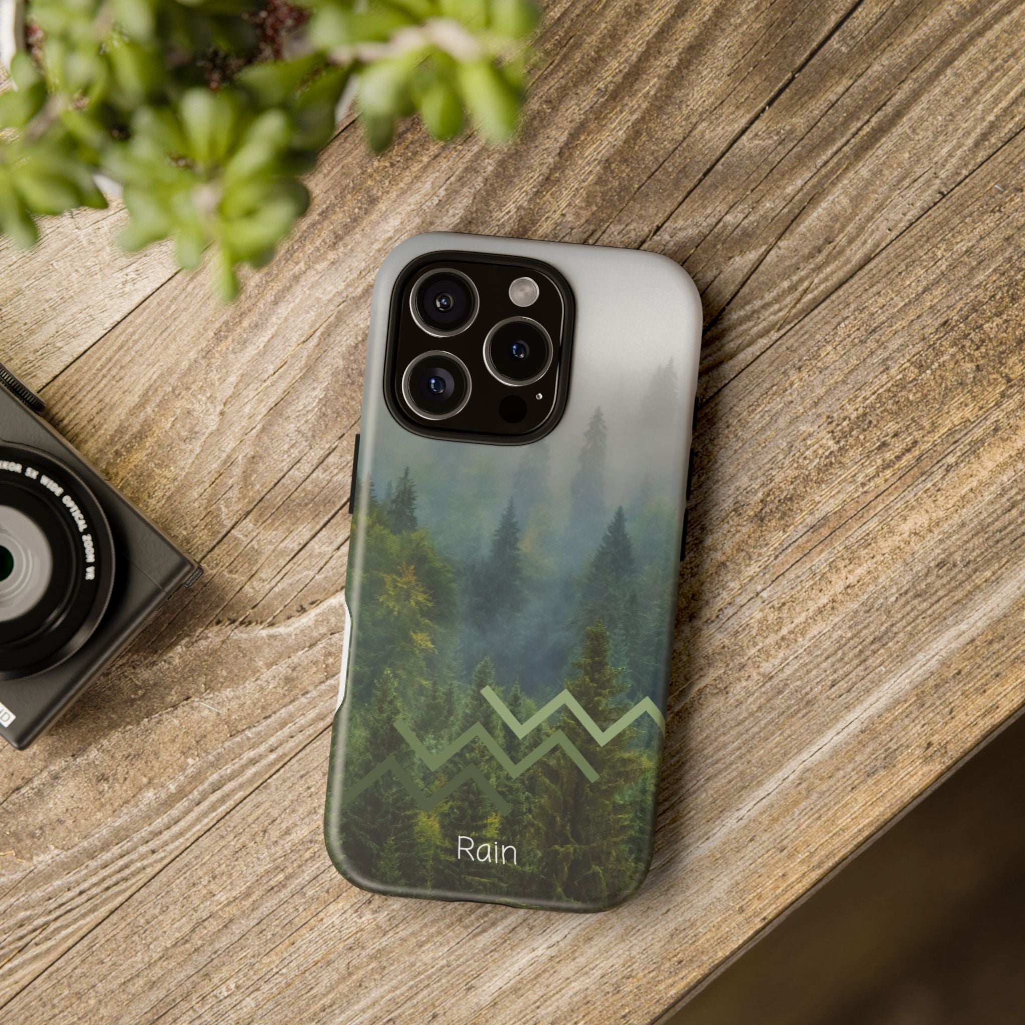 Forest Mist Phone Case — Rainy Mountain Landscape Protective Cover