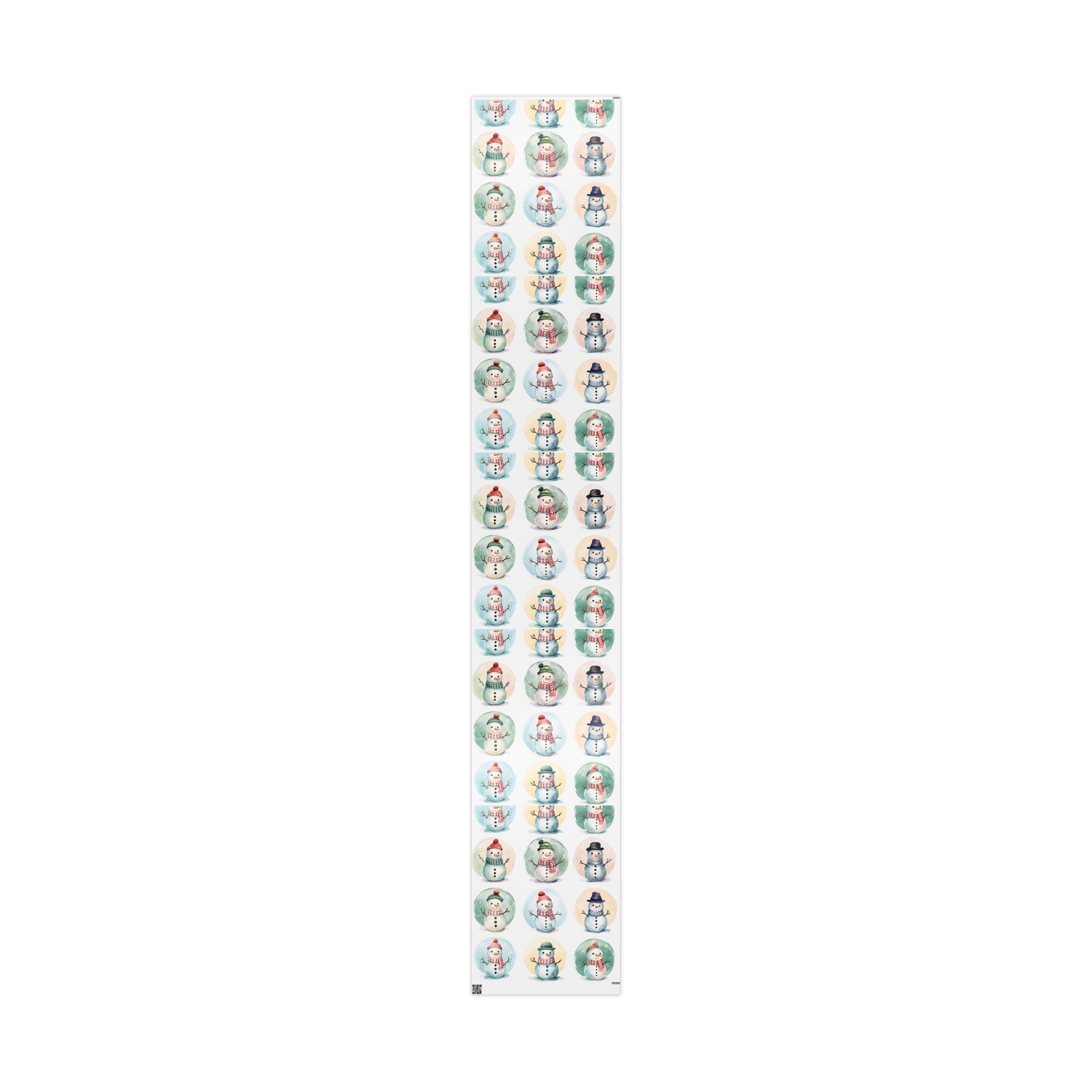 Snowman Watercolor Wrapping Paper Roll