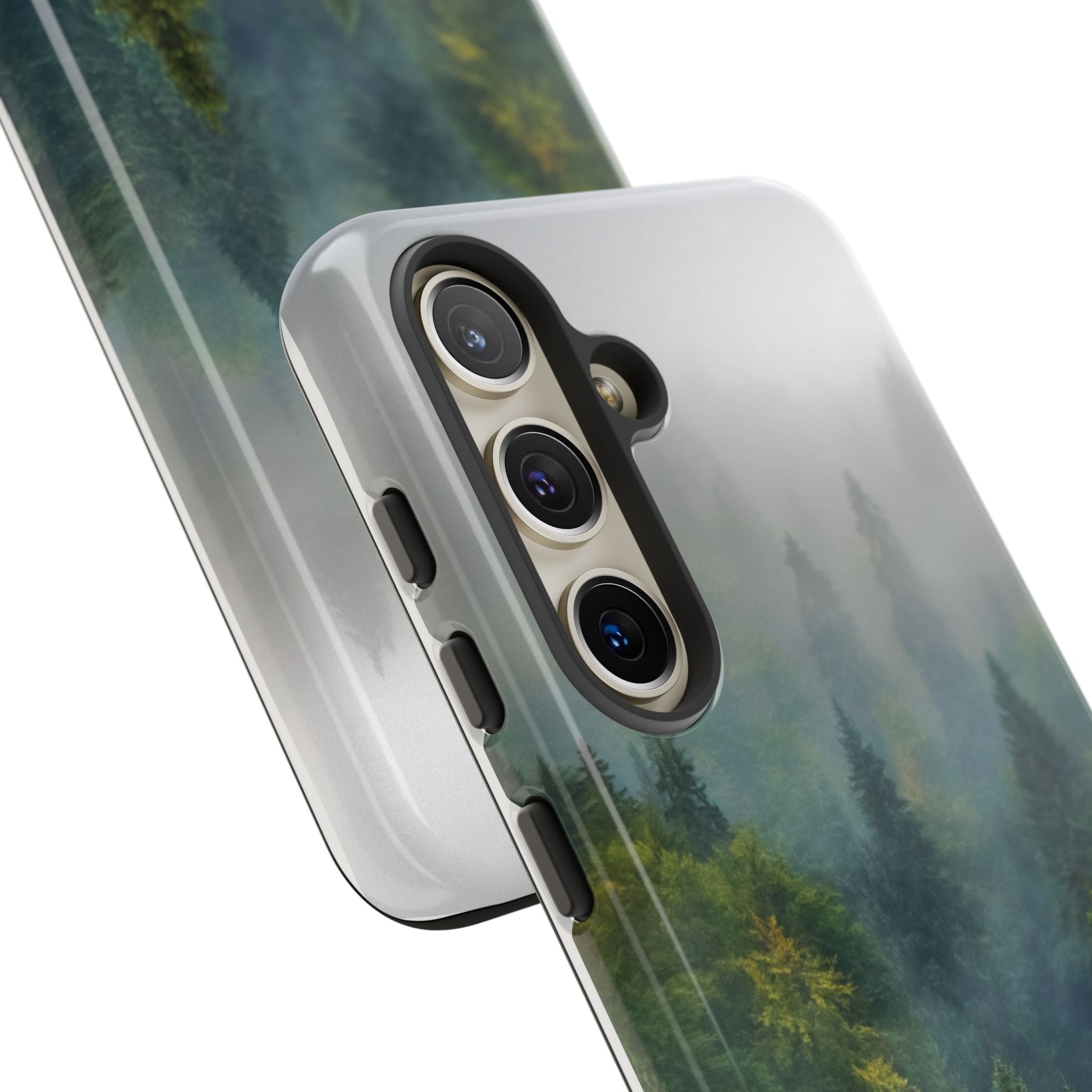 Forest Mist Phone Case — Rainy Mountain Landscape Protective Cover