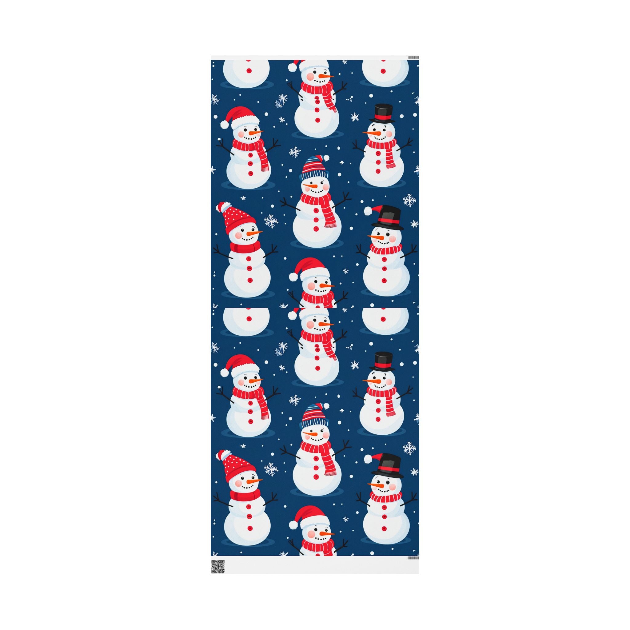 Snowman Pattern Wrapping Paper — Festive Christmas Gift Wrap