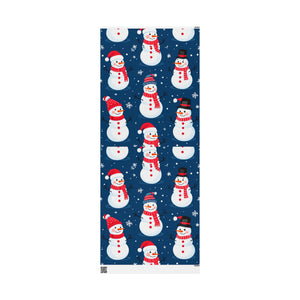 Snowman Pattern Wrapping Paper — Festive Christmas Gift Wrap