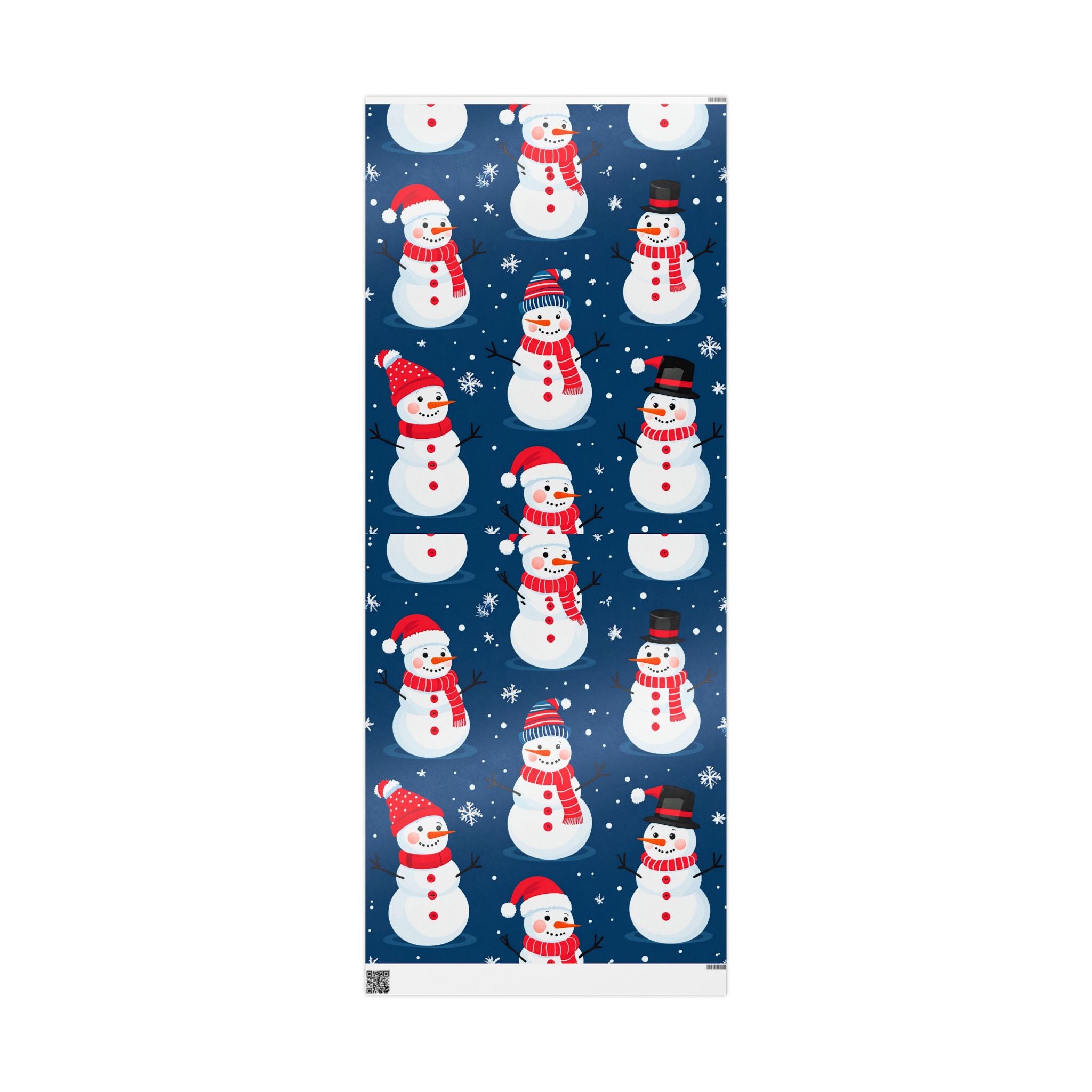 Snowman Pattern Wrapping Paper — Festive Christmas Gift Wrap