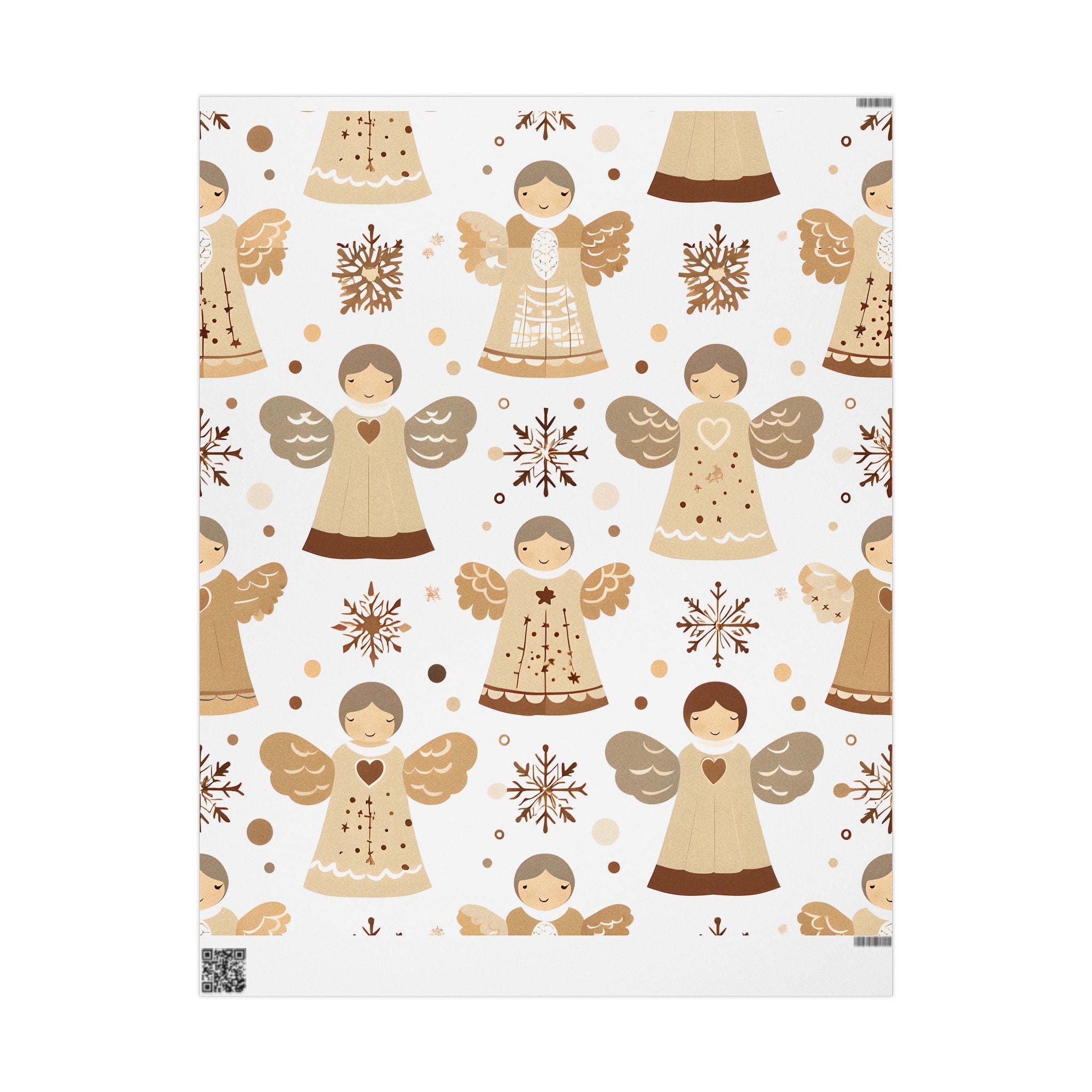 Wrapping Paper — Neutral Gingerbread & Wreath Holiday Gift Wrap