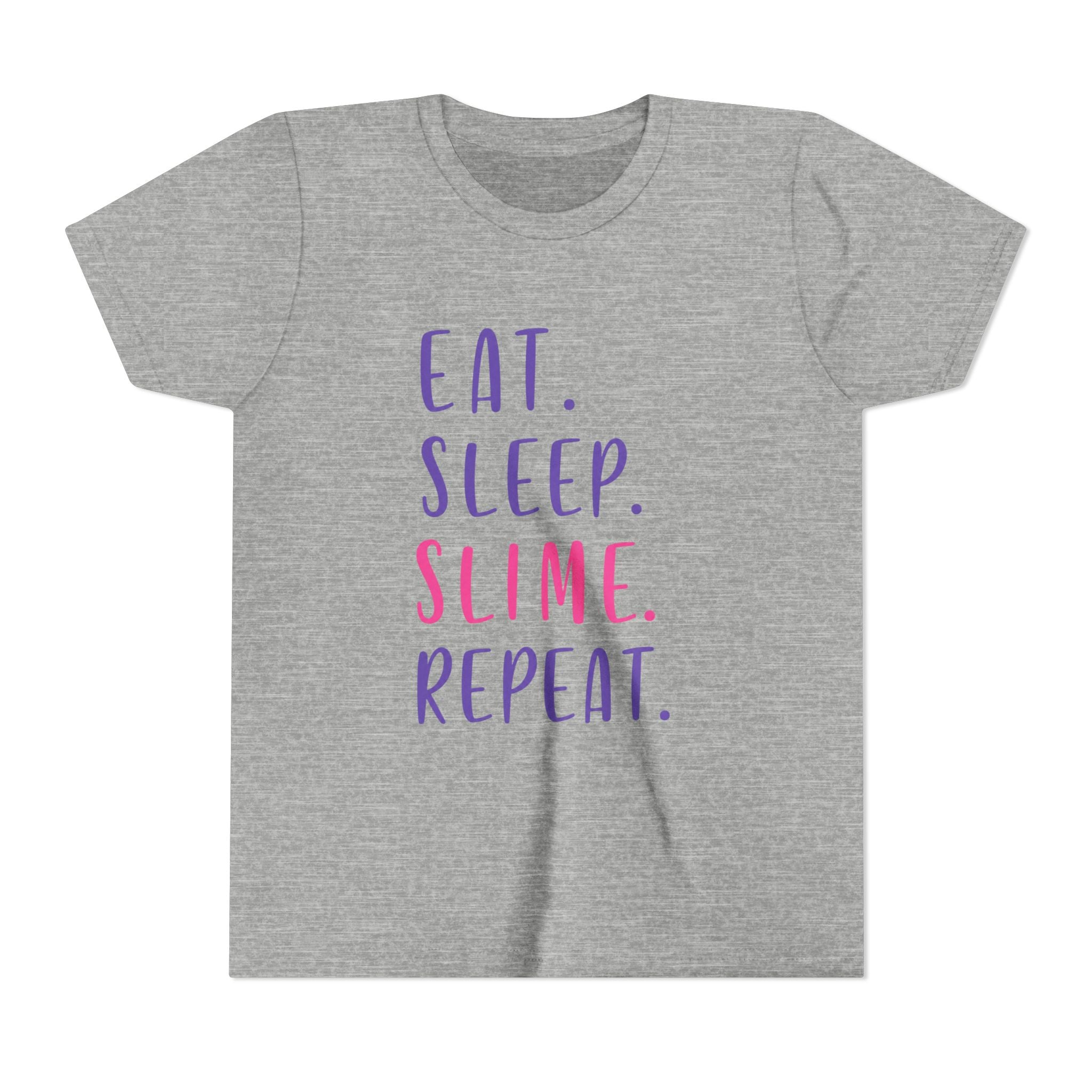 Youth Tee — "Eat. Sleep. Slime. Repeat." Kids Graphic Shirt