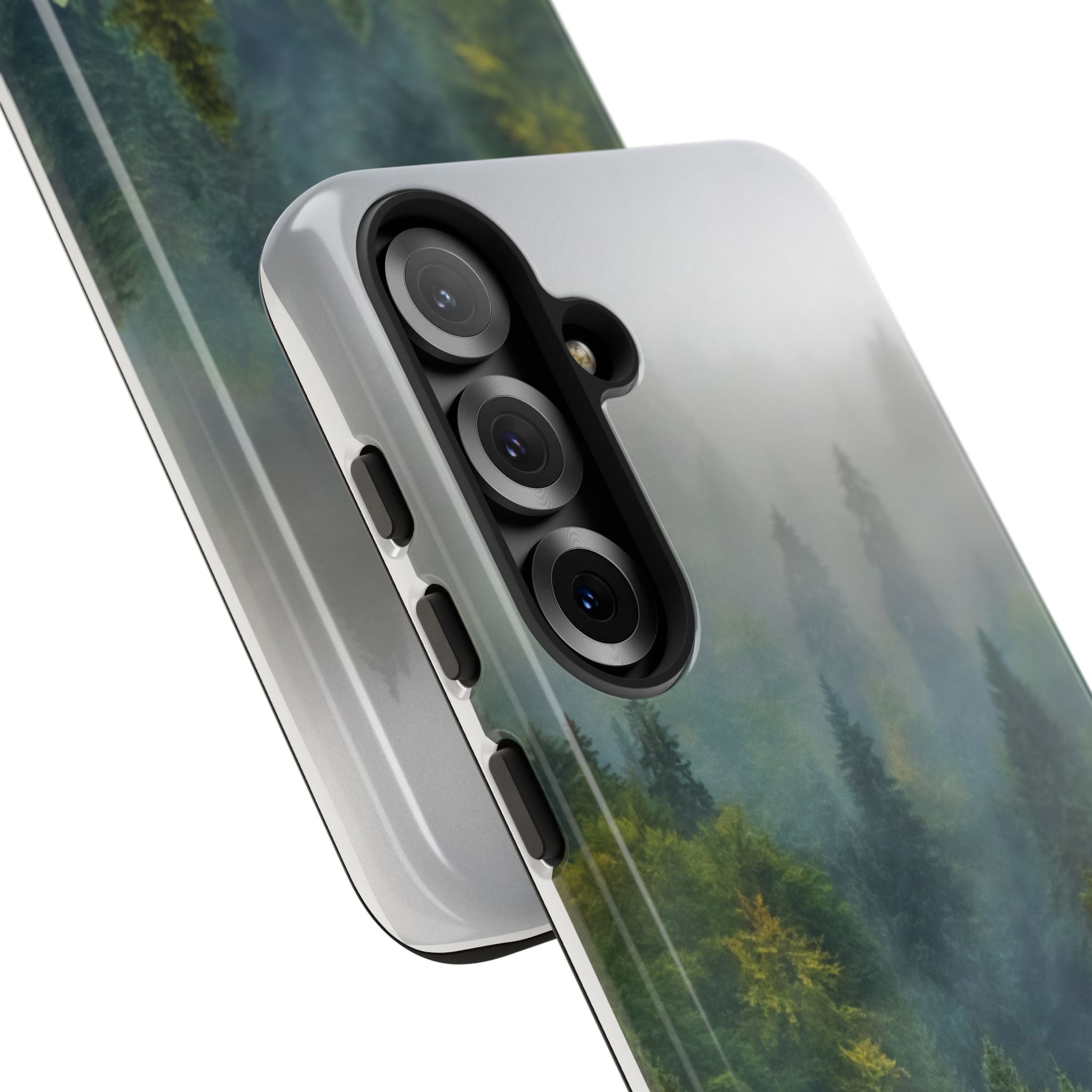 Forest Mist Phone Case — Rainy Mountain Landscape Protective Cover