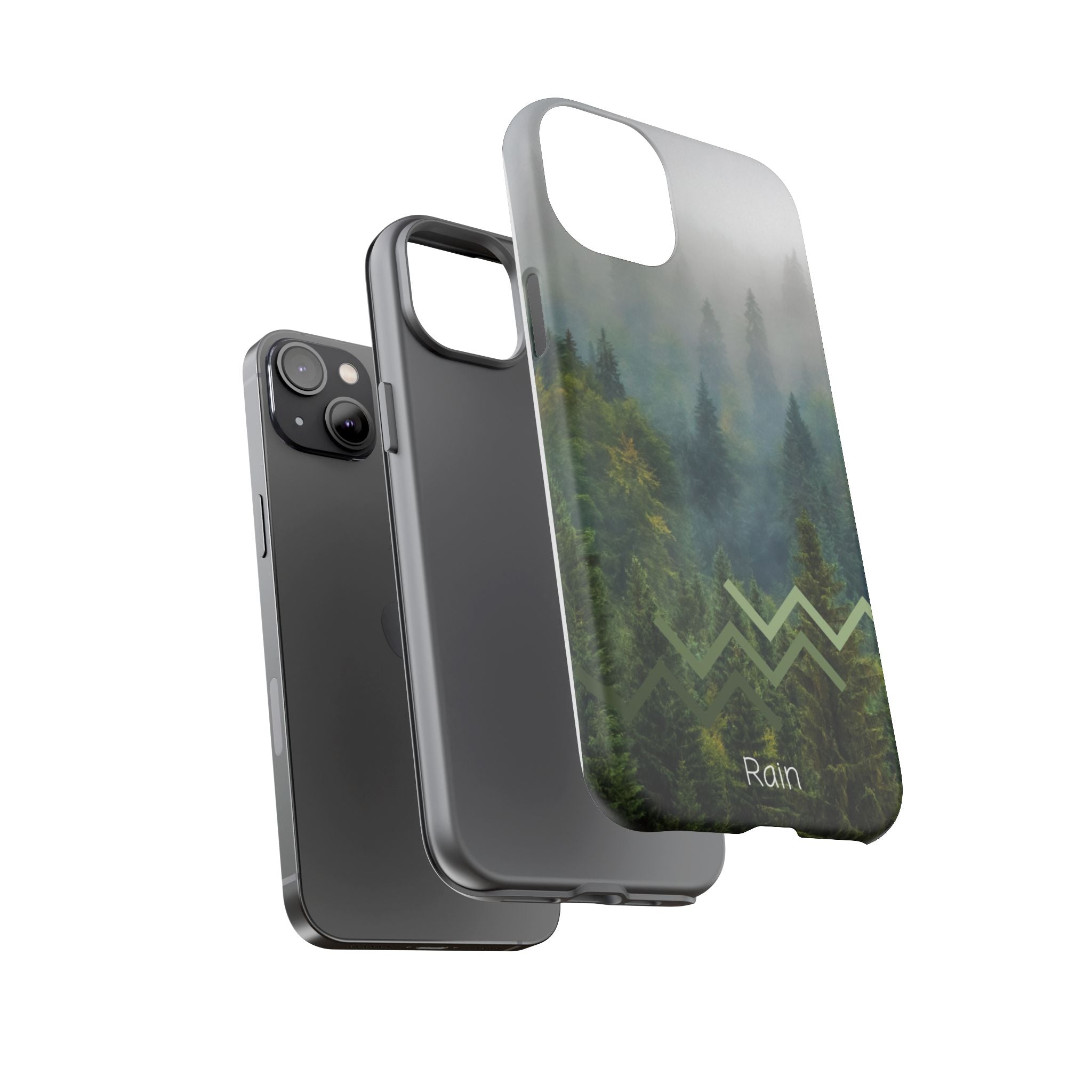 Forest Mist Phone Case — Rainy Mountain Landscape Protective Cover