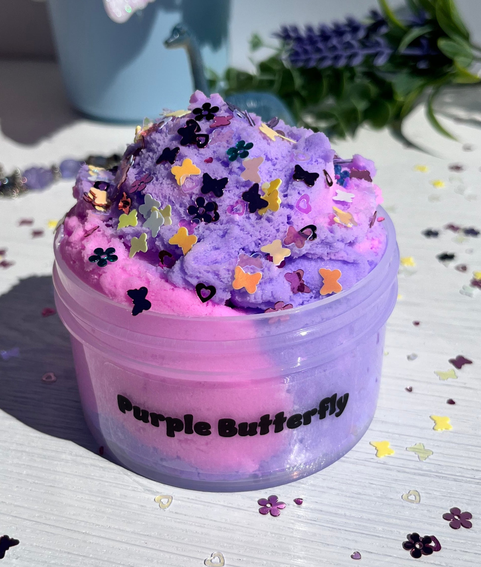 Slime de mariposa morada