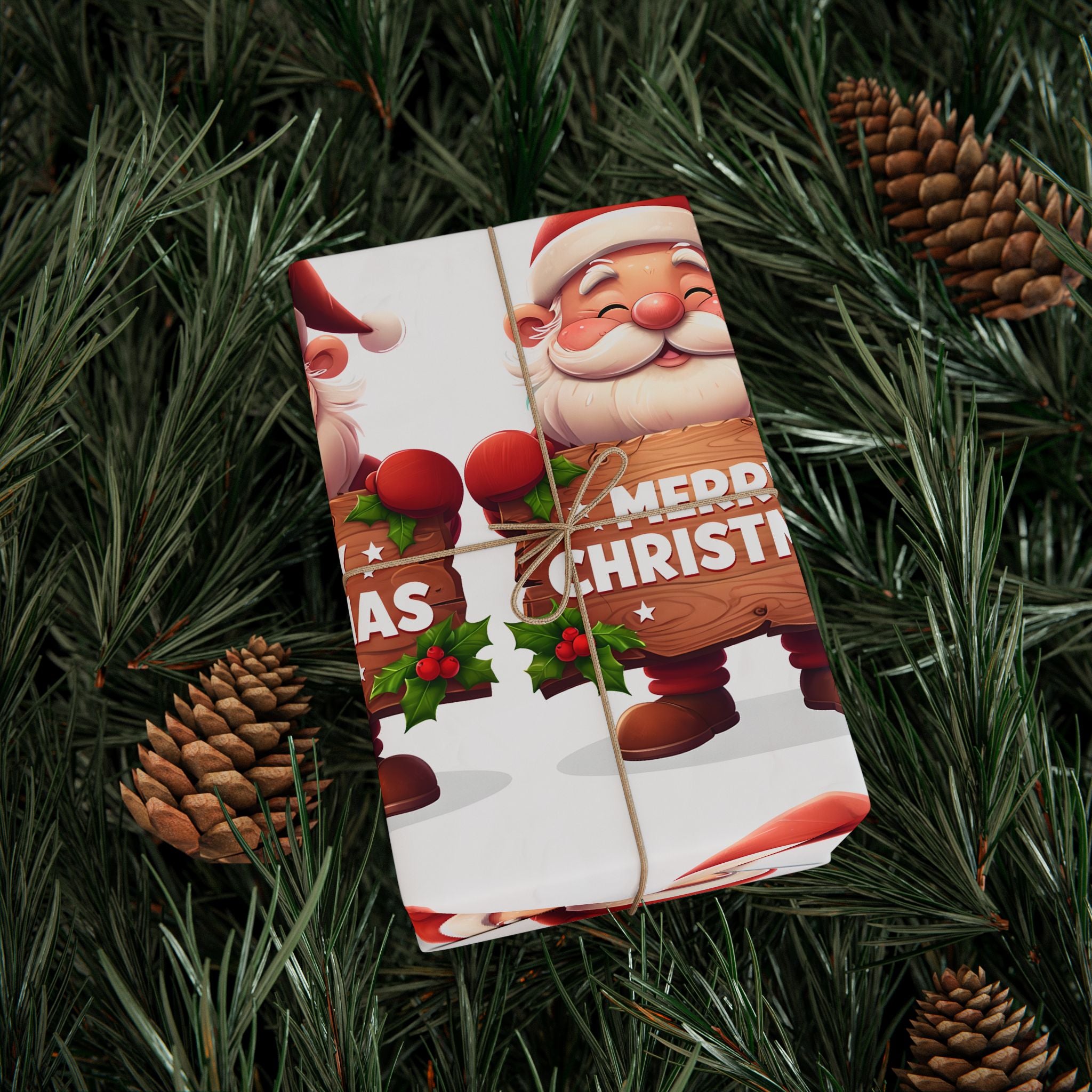 Santa 'Merry Christmas' Wrapping Paper