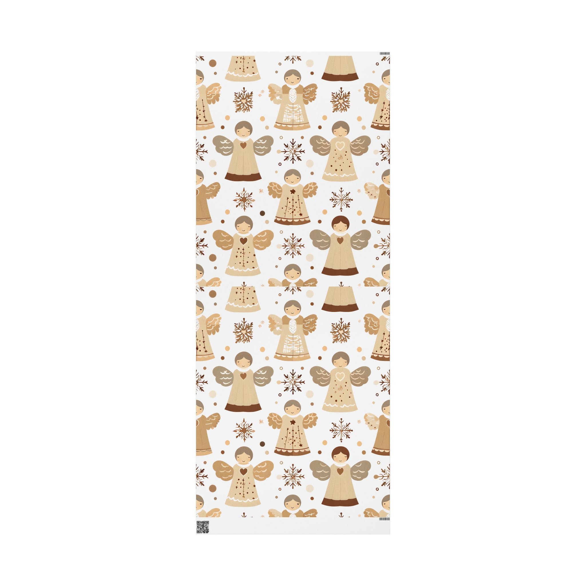 Wrapping Paper — Neutral Gingerbread & Wreath Holiday Gift Wrap