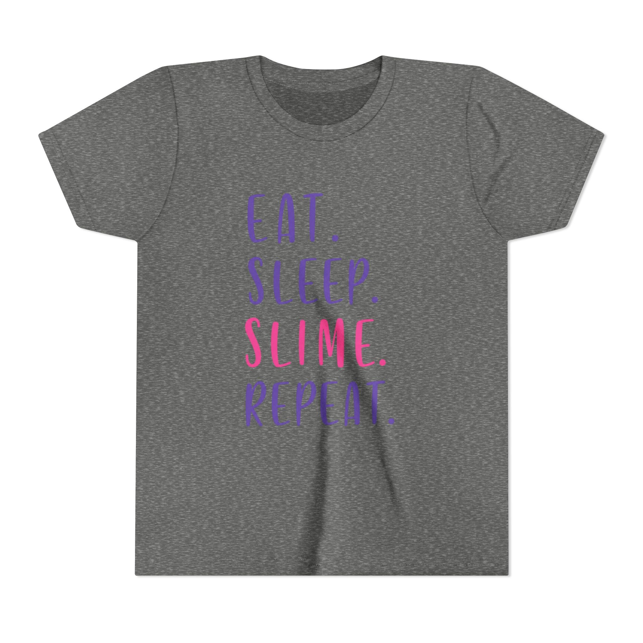 Youth Tee — "Eat. Sleep. Slime. Repeat." Kids Graphic Shirt