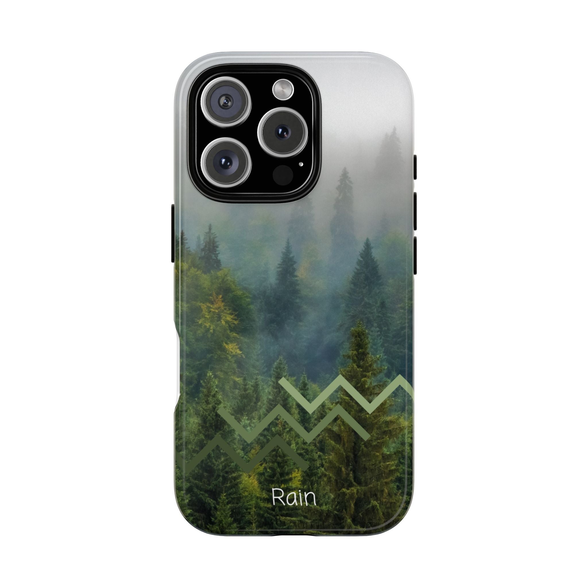 Forest Mist Phone Case — Rainy Mountain Landscape Protective Cover