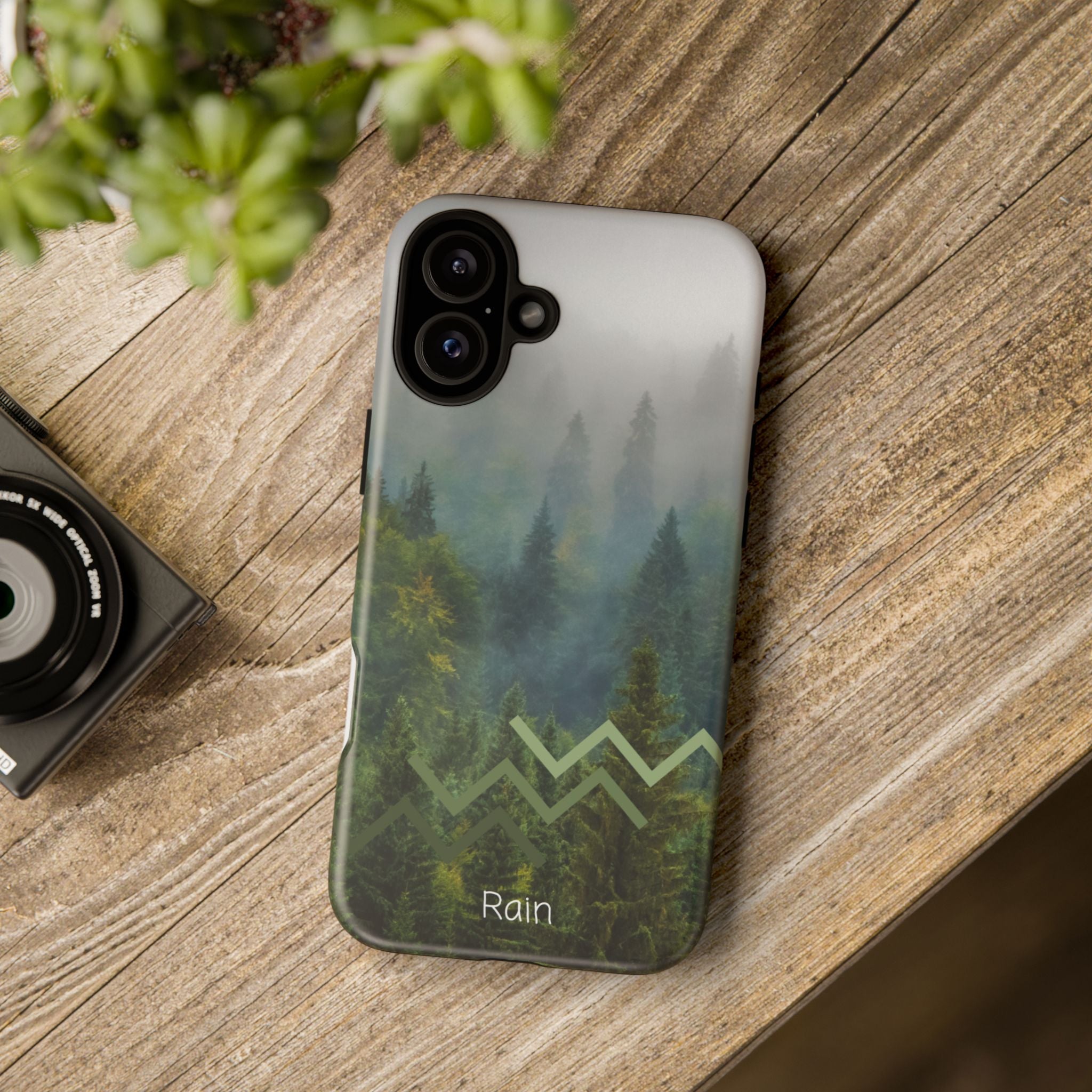 Forest Mist Phone Case — Rainy Mountain Landscape Protective Cover