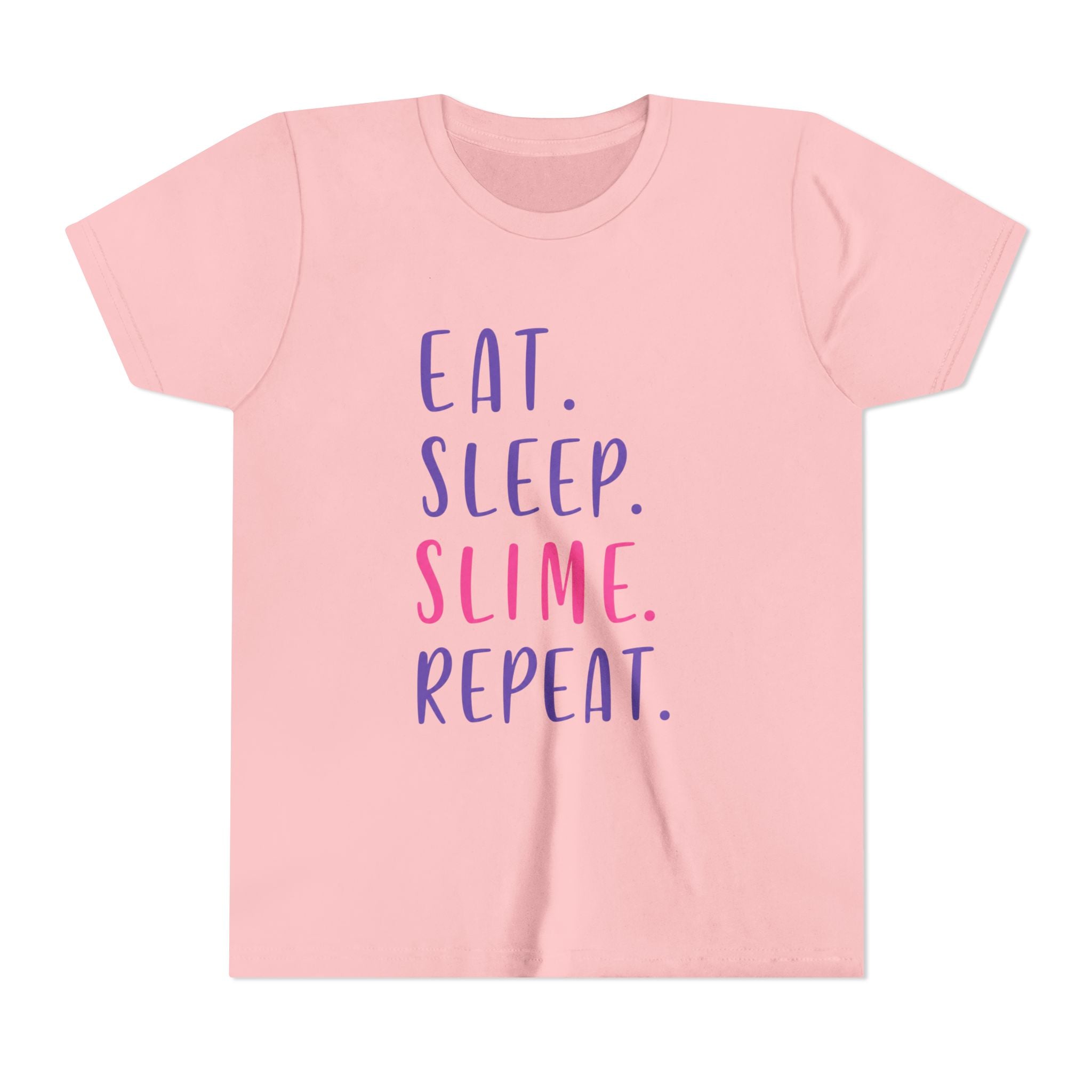 Youth Tee — "Eat. Sleep. Slime. Repeat." Kids Graphic Shirt
