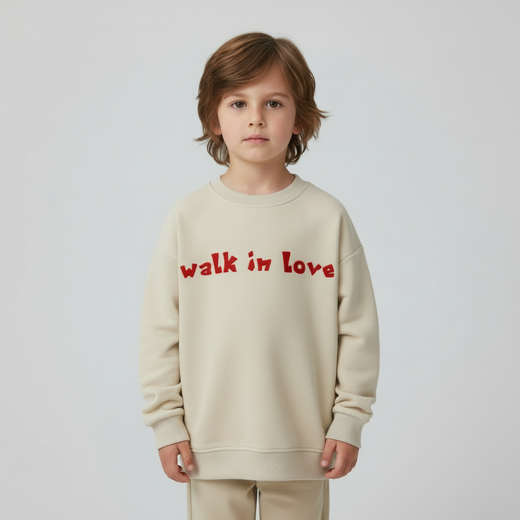 Walk In Love Kids' Crewneck Sweatshirt