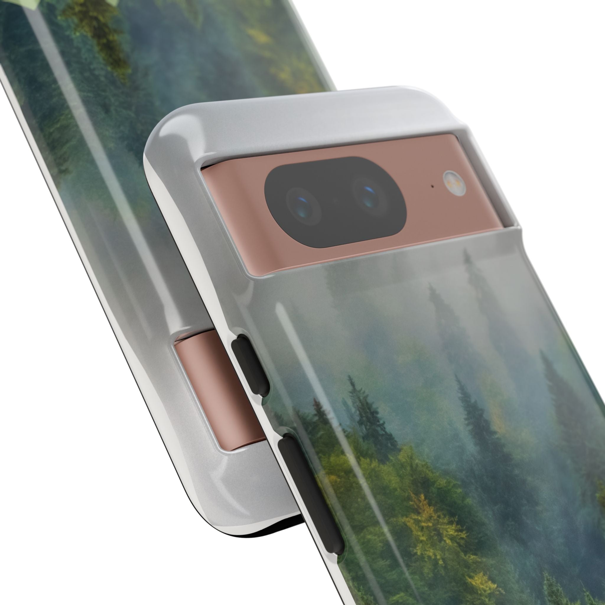 Forest Mist Phone Case — Rainy Mountain Landscape Protective Cover